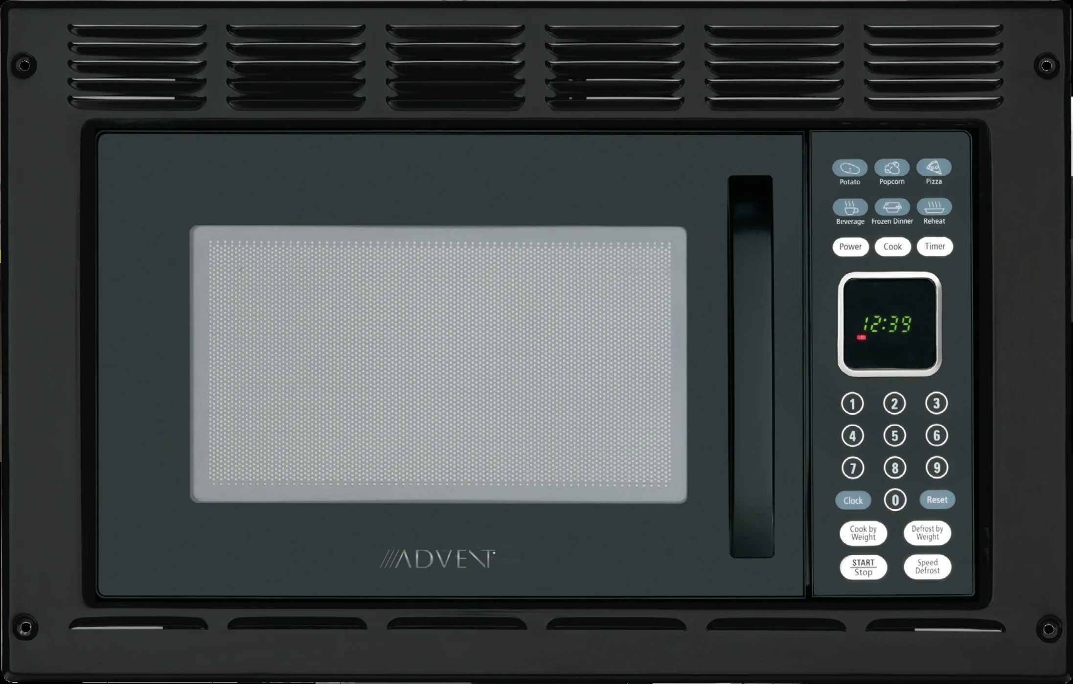 Advent MW912BK Black Builtin Microwave Oven with Trim Kit, Specially