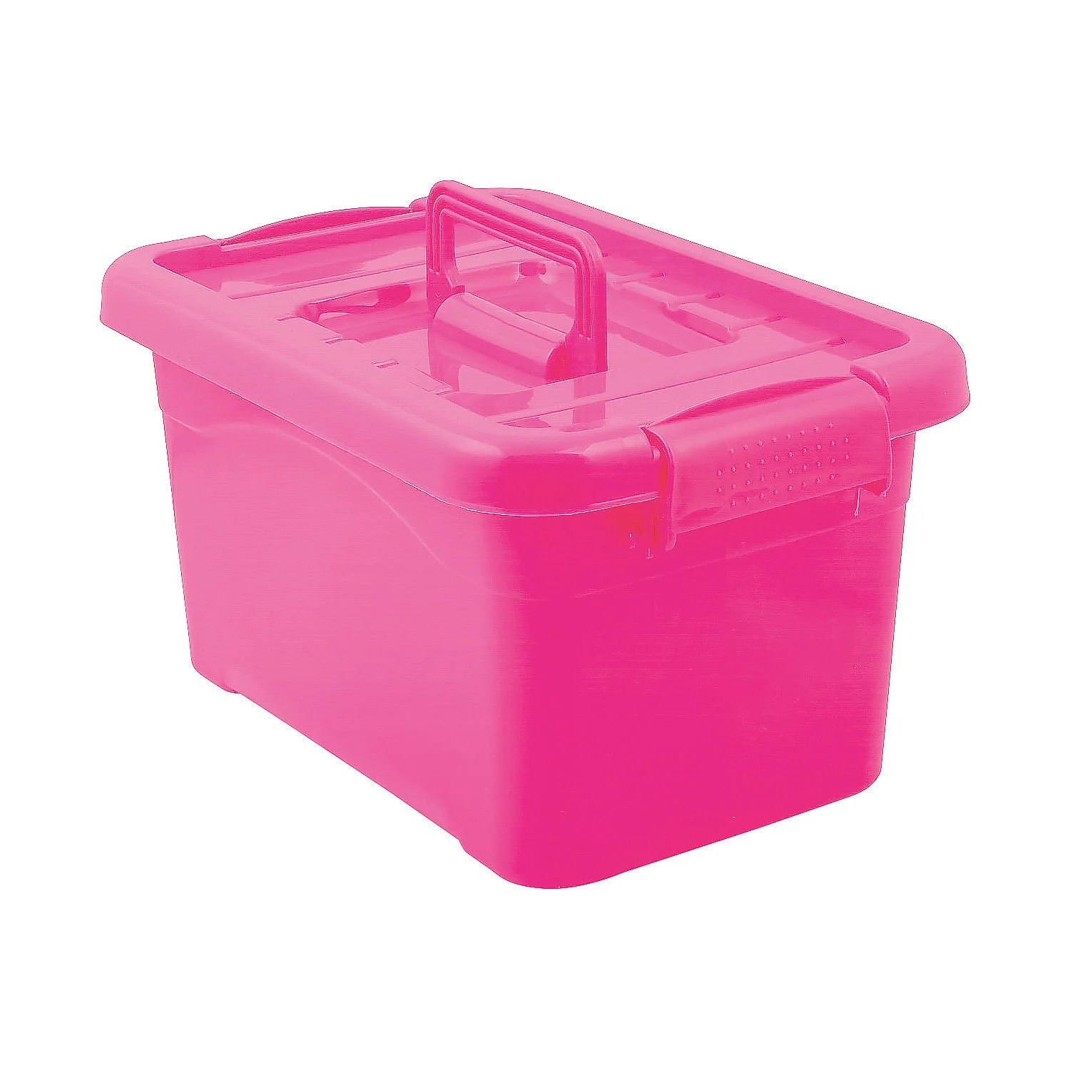 Hot Pink Large Bins With Locking Lids Educational 3 Pieces