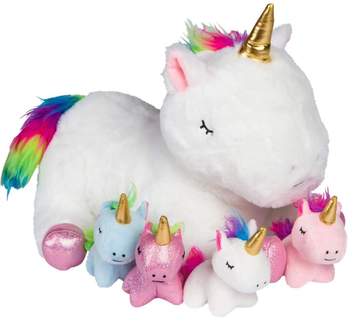 PixieCrush Unicorn Stuffed Animals for Girls Ages 3 4 5 6 7 8 Years; Stuffed Mommy Unicorn with