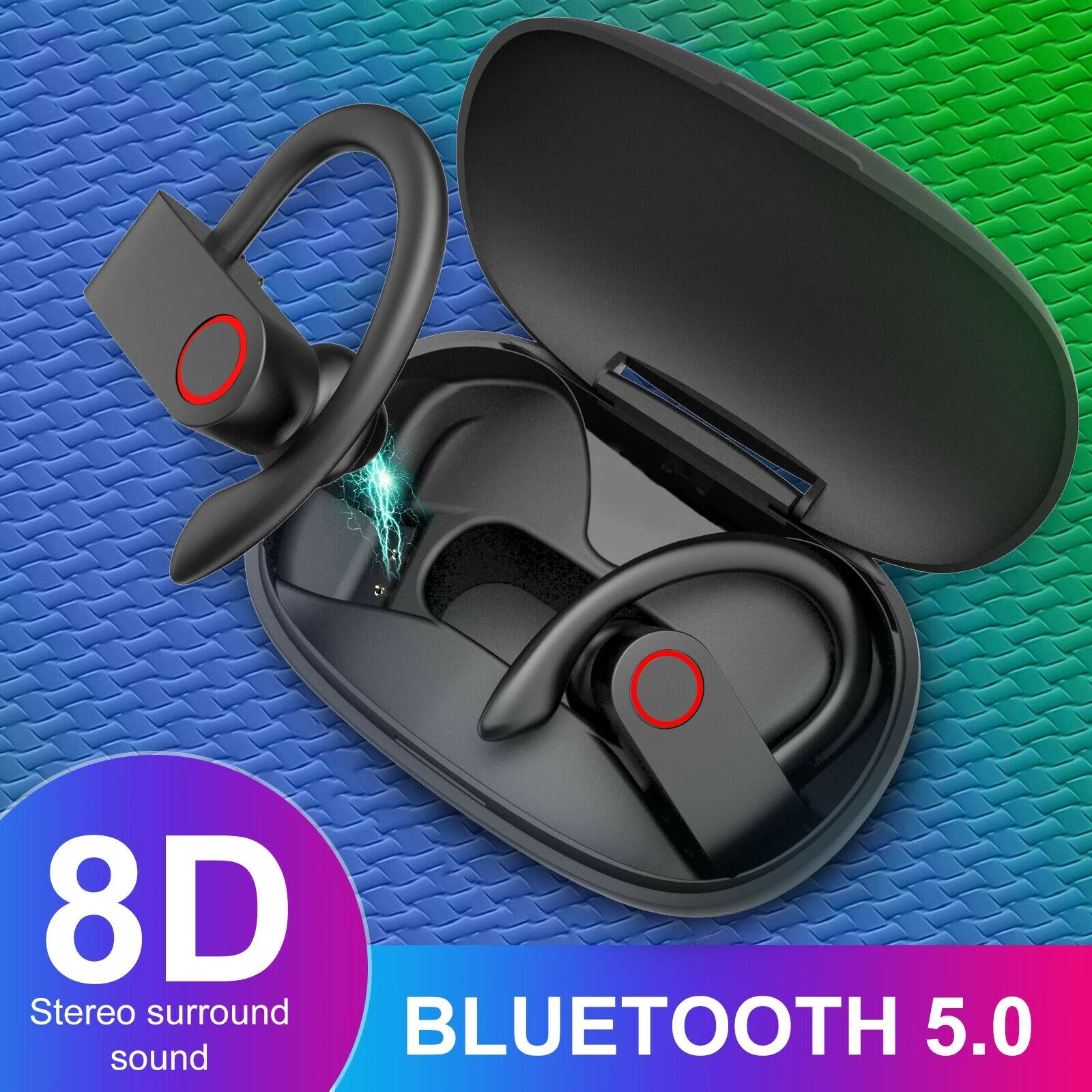 TWS Wireless Earbuds Bluetooth 5.0 Headset Sport Stereo Ear Hook