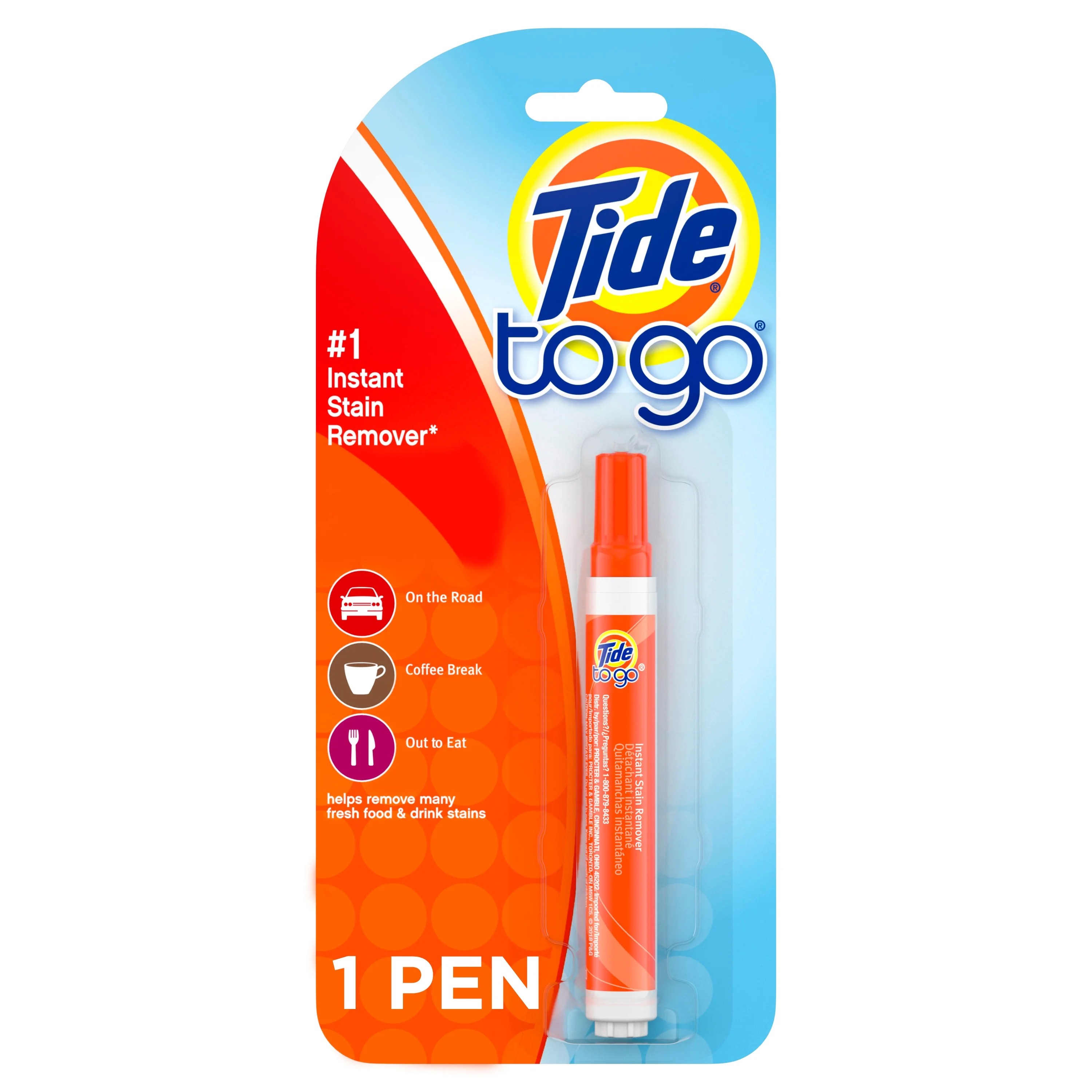 TideToGo Instant Stain Removing Pen, 1 Count Pack