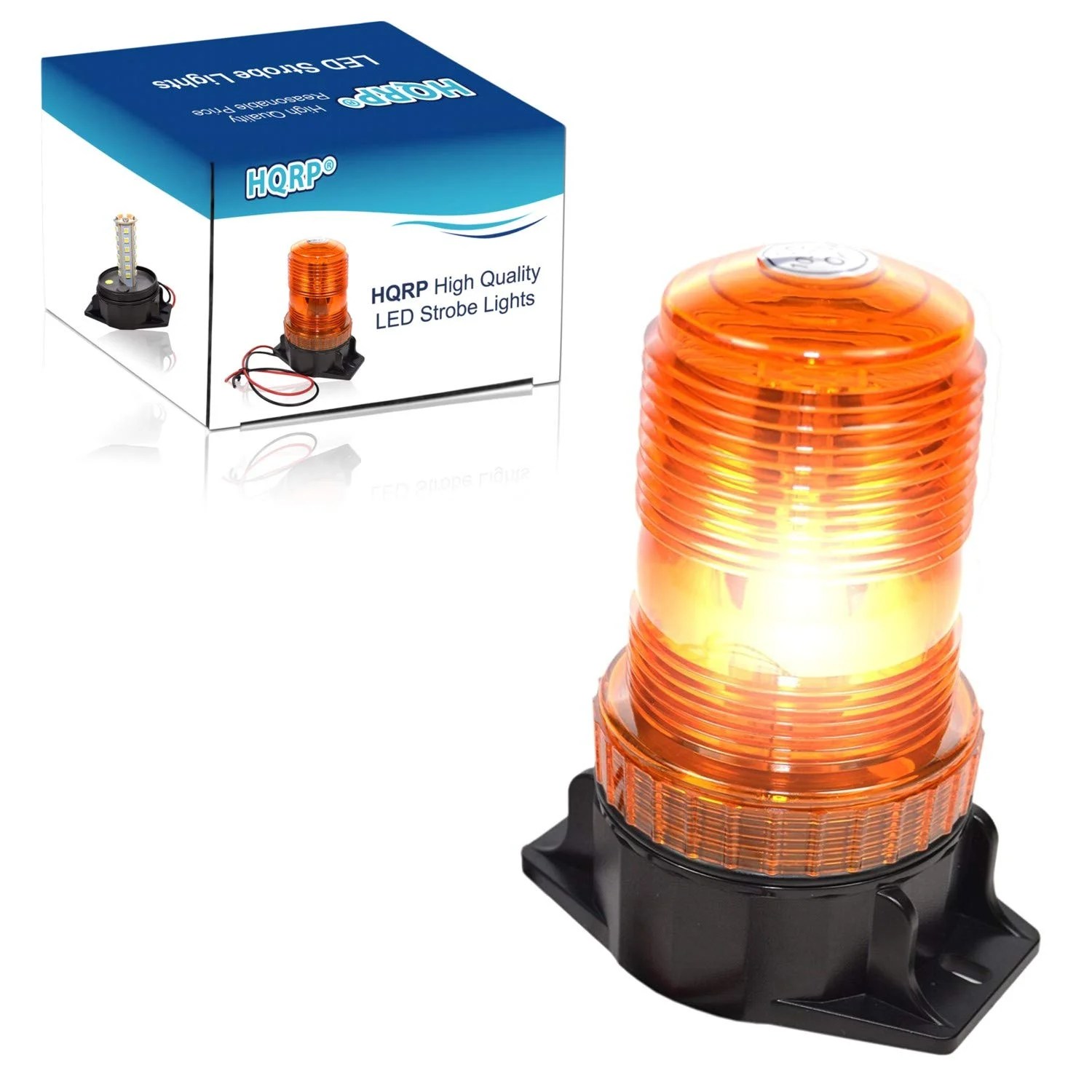 HQRP 360 Degrees 12110V 30LED Mini Beacon Amber Flashing Strobe