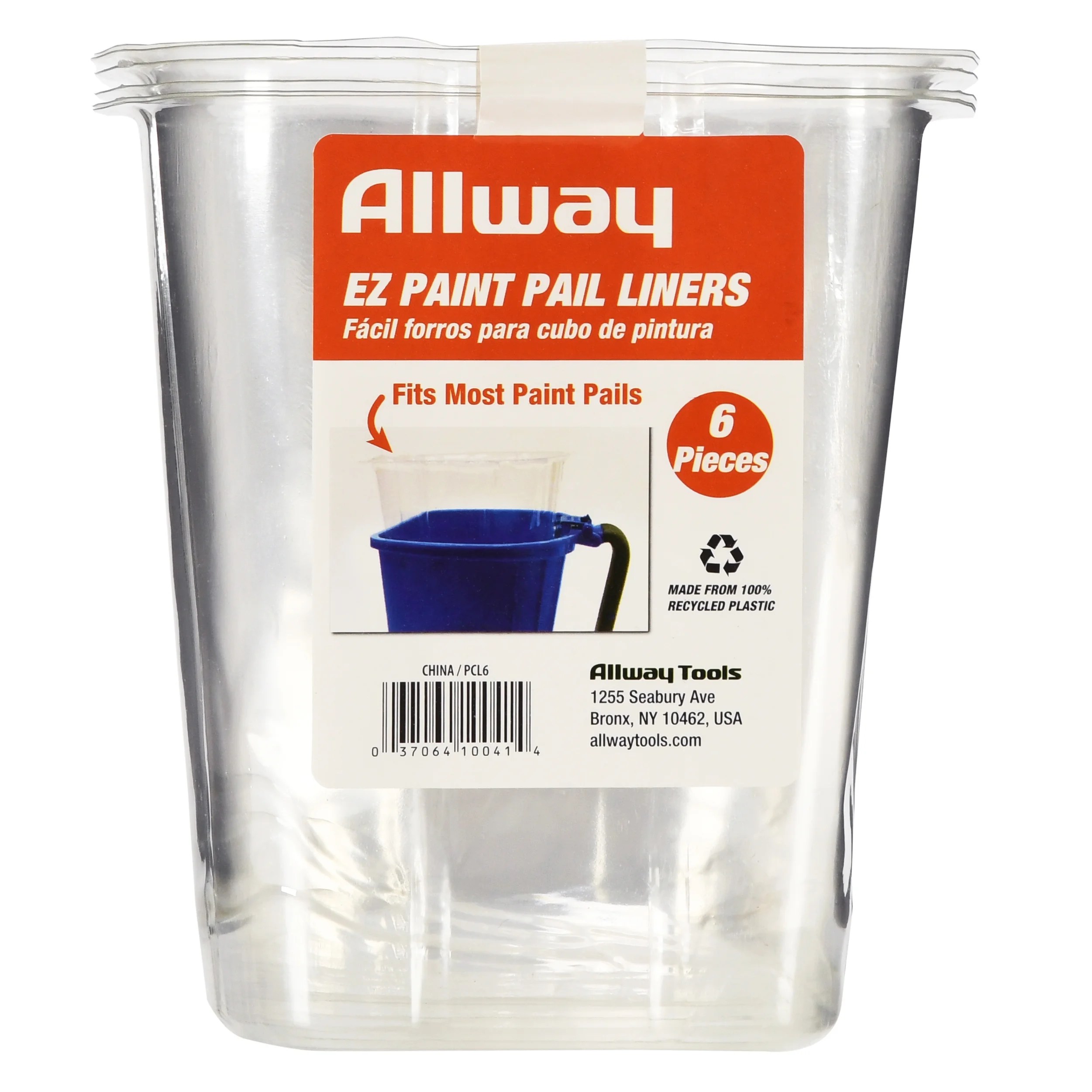 Allway EZ Paint Pail Liners for Paint Pail, 6Pack