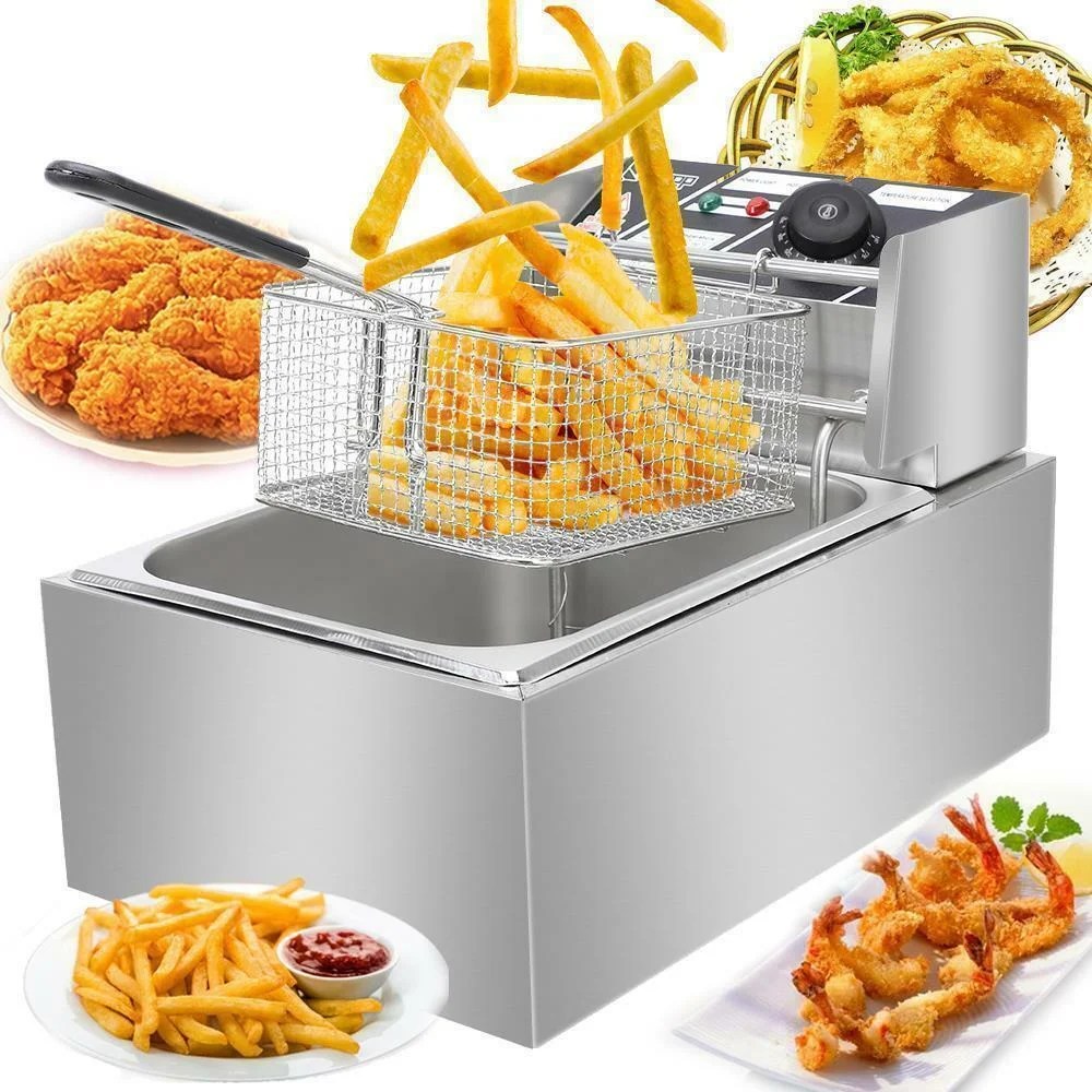 Goorabbit ZOKOP Deep Fryer With Basket,Stainless Steel Electric Fryer