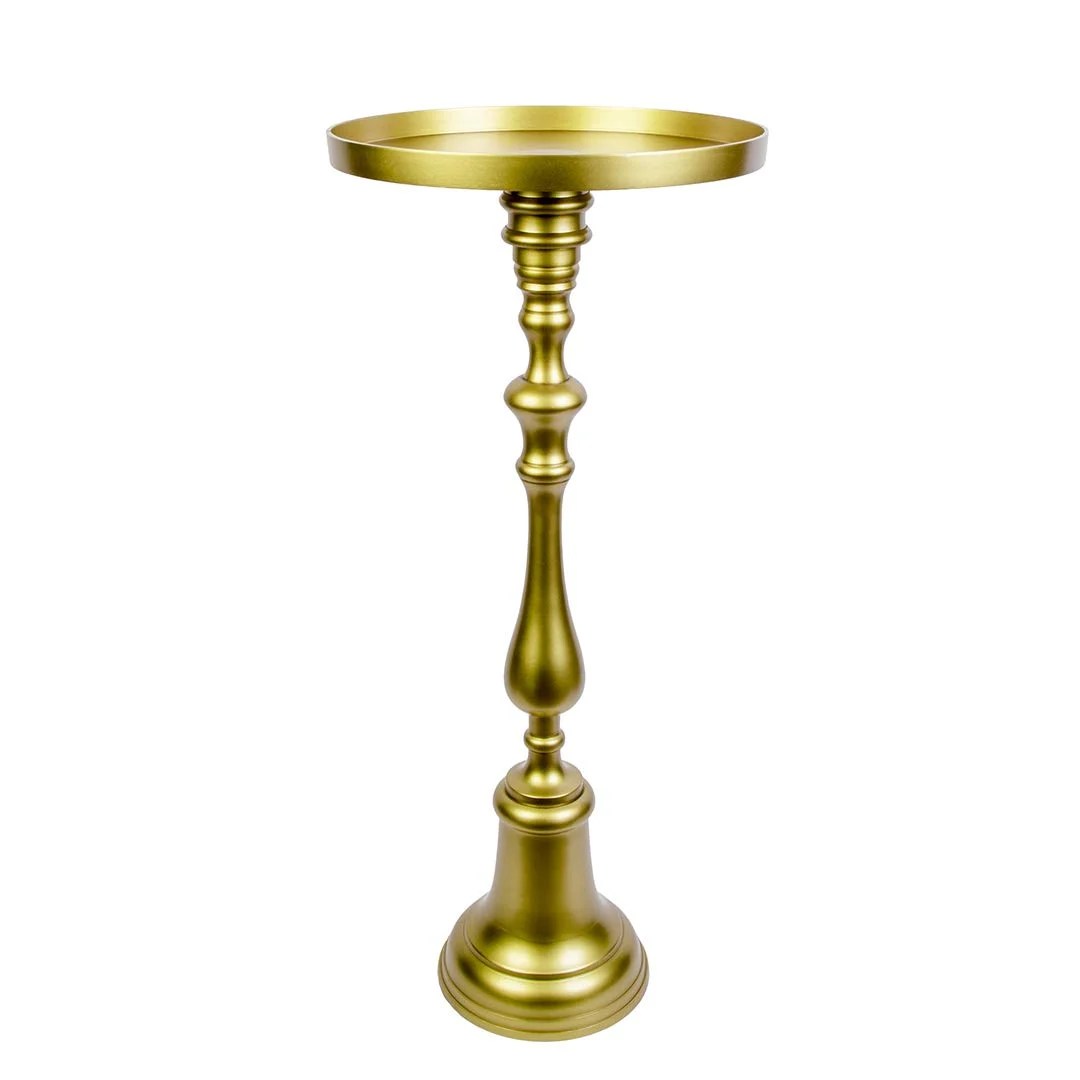 Koyal Wholesale Tall 32inch Gold Metal Floral Stand, Pedestal Vase Koyal Wholesale Tall 32inch Gold Metal Floral Stand, Pedestal Vase