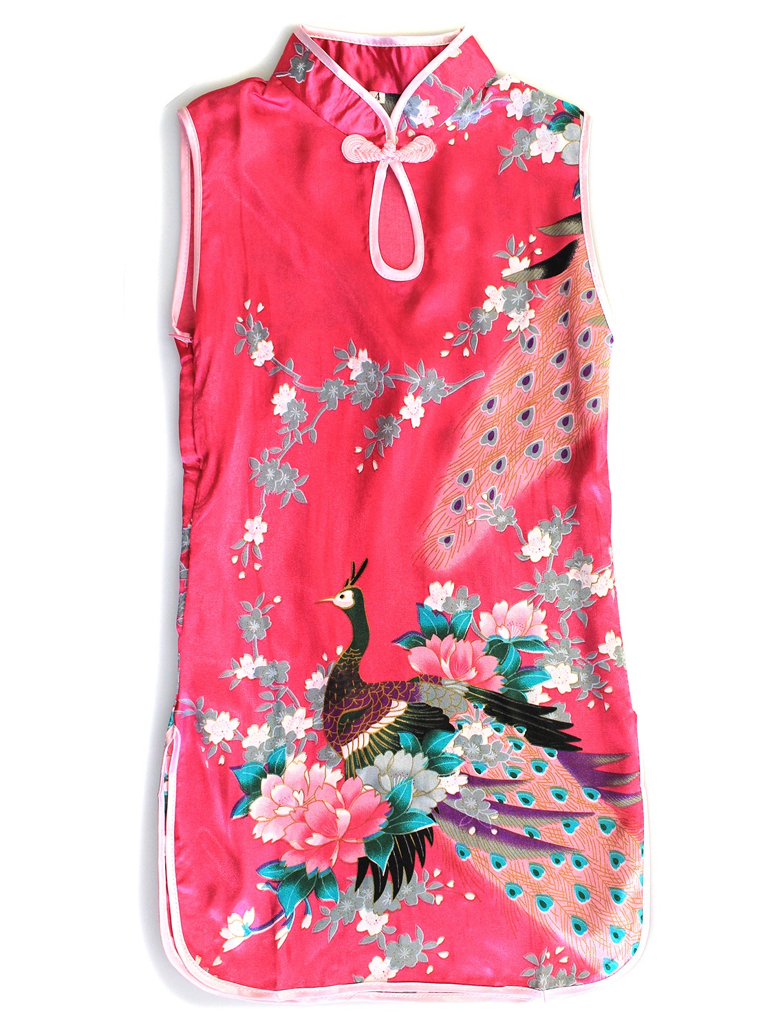 Hawaii Hangover Girl Traditional Chinese Qipao Dress With Peacock