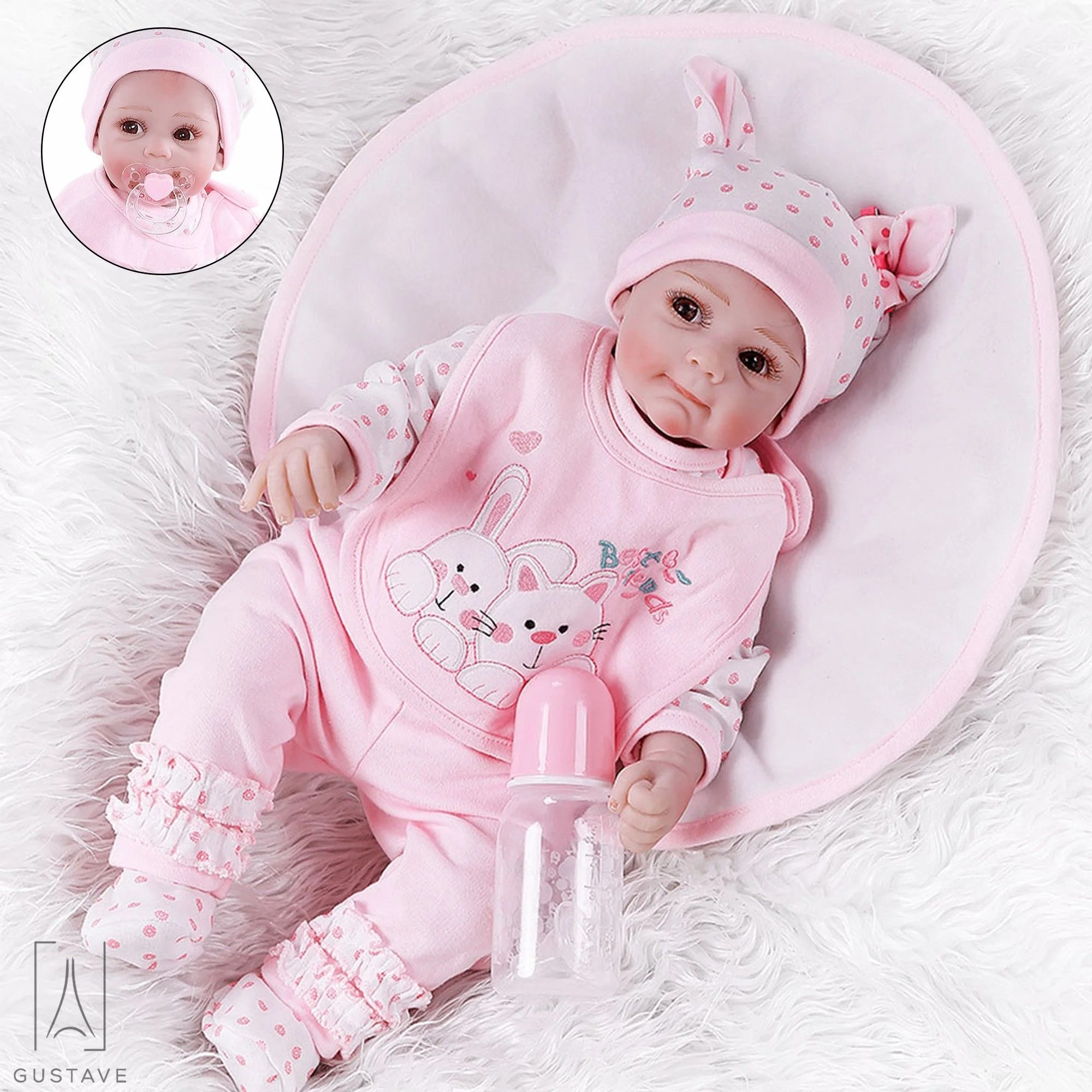 GustaveDesign Realistic Reborn Baby Dolls, 20 Inch Body Weighted Baby GustaveDesign Realistic Reborn Baby Dolls, 20 Inch Body Weighted Baby