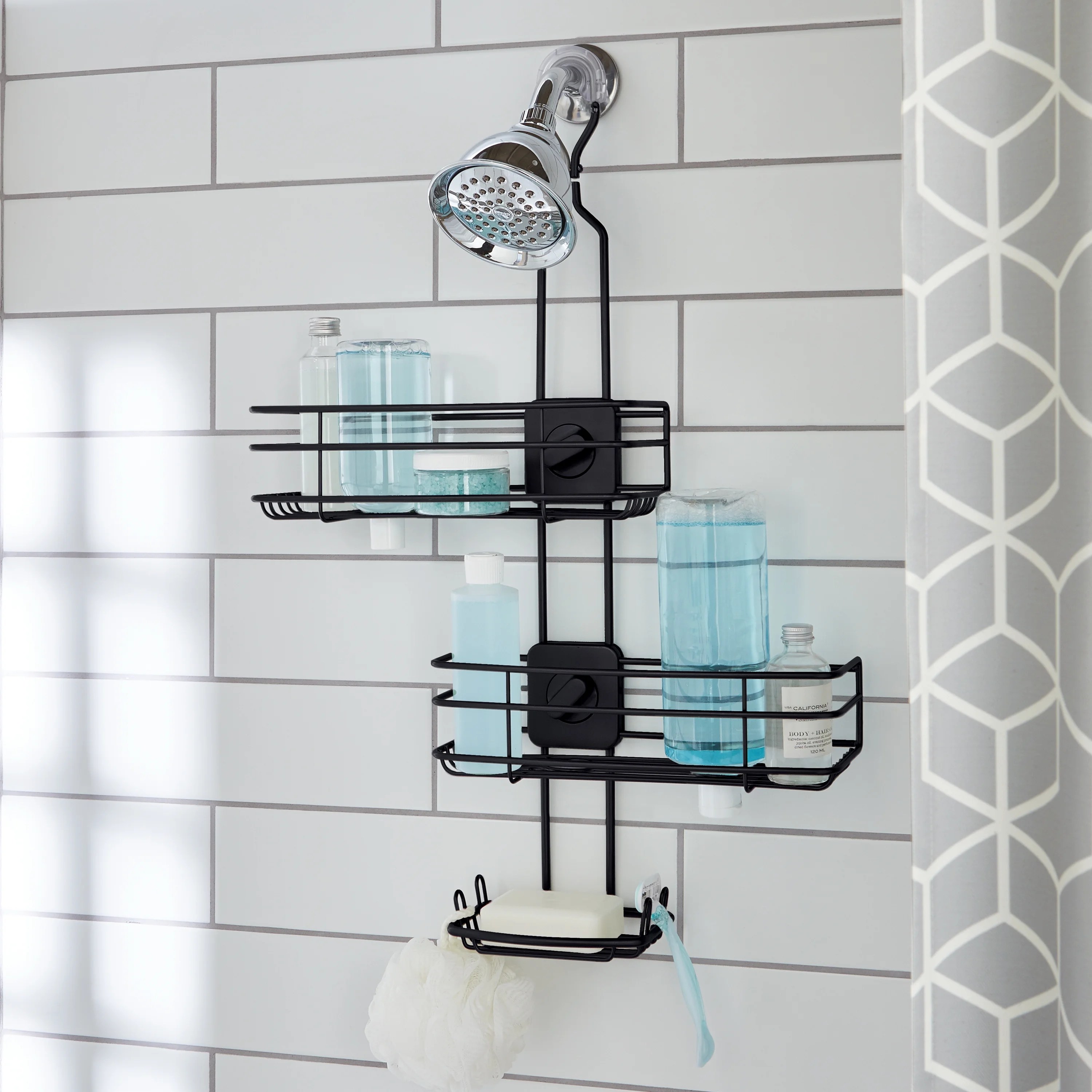 Better Homes & Gardens RustResistant Adjustable Shower Caddy, 2