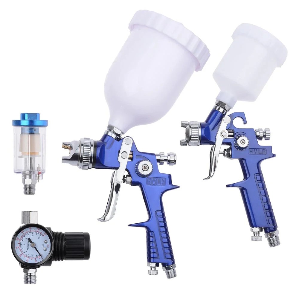 HVLP Spray Gun Stainless 1.0mm 1.4mm Nozzle for Car Auto Paint 2
