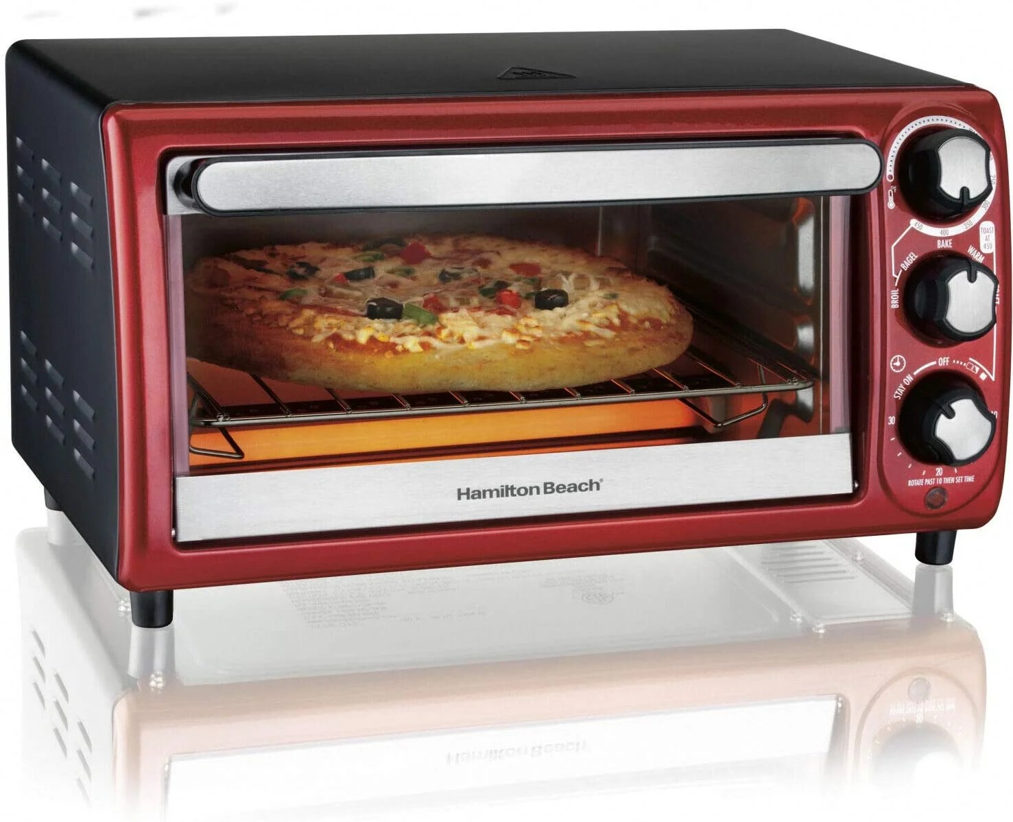 No one tests toasters & toaster ovens like we do. Hamilton Beach 4-Slice Toaster Oven, Red, Brand New in box