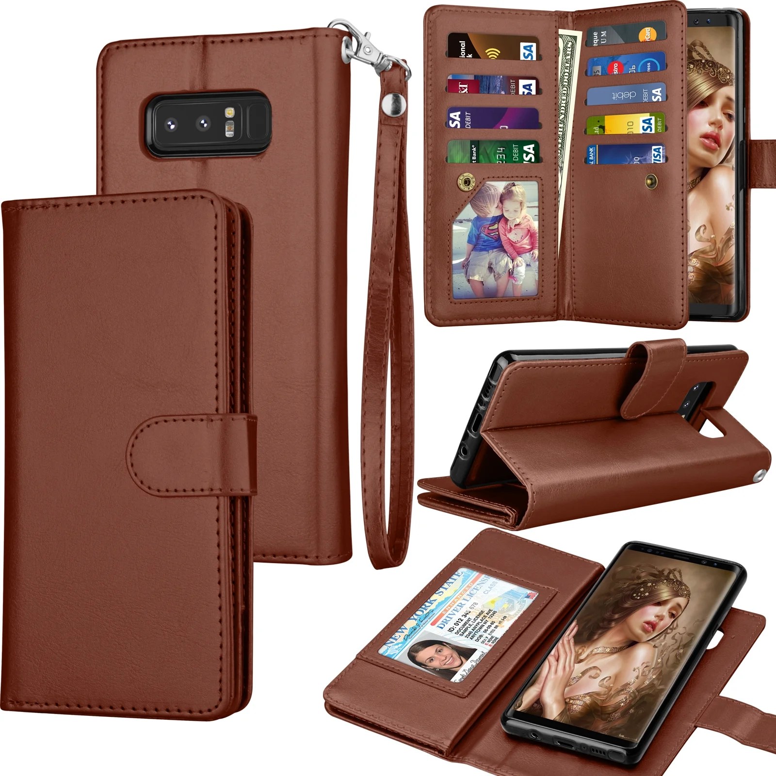 Galaxy Note 8 Case, Note 8 Wallet Case, Samsung Galaxy Note 8 PU