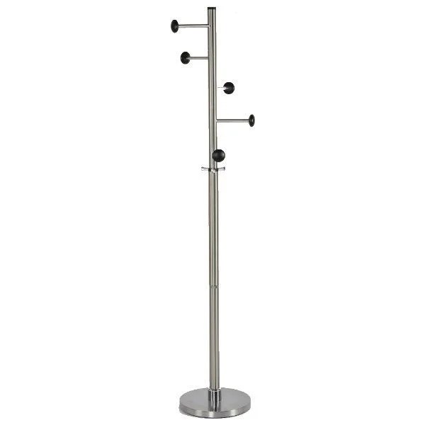 74" x 14" Stainless Steel Coat Hanger, Maze Coat Rack, Black
