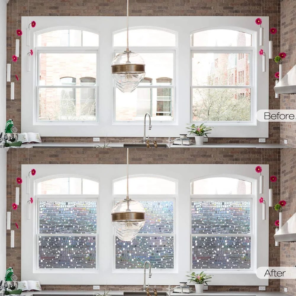 Rabbitgoo Window Film Privacy No Glue Static Cling Glass