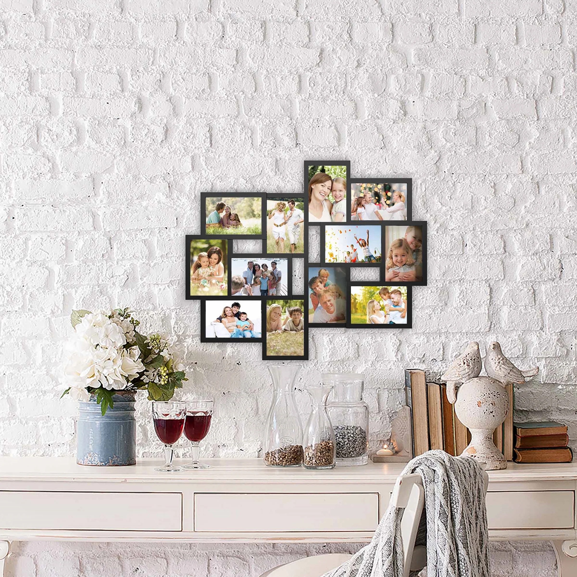 Lavish Home Collage Picture Frame with 12 Openings for 4x6 Photos Wall