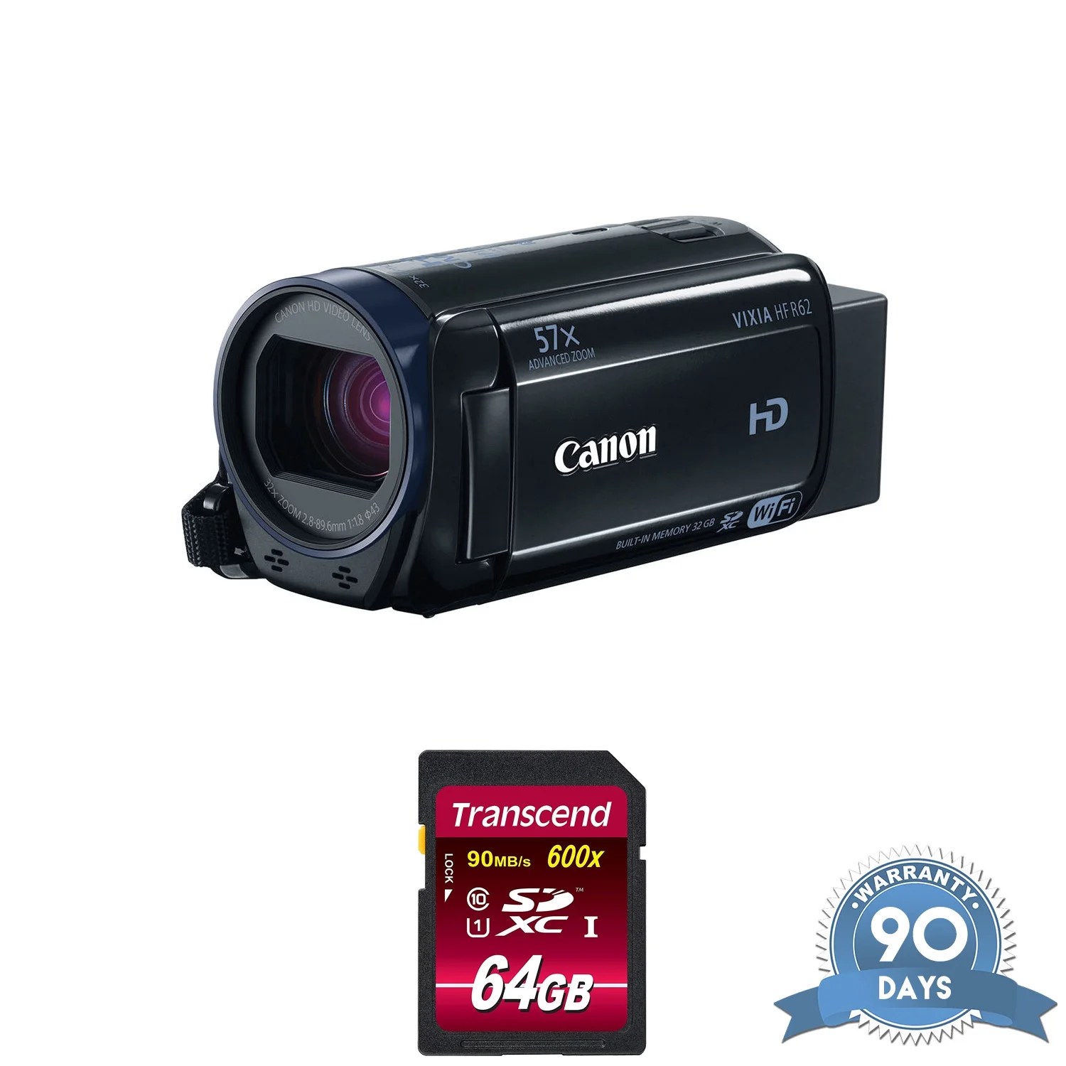 Canon 32GB VIXIA HF R62 Full HD Camcorder with Memory Card RENEWED