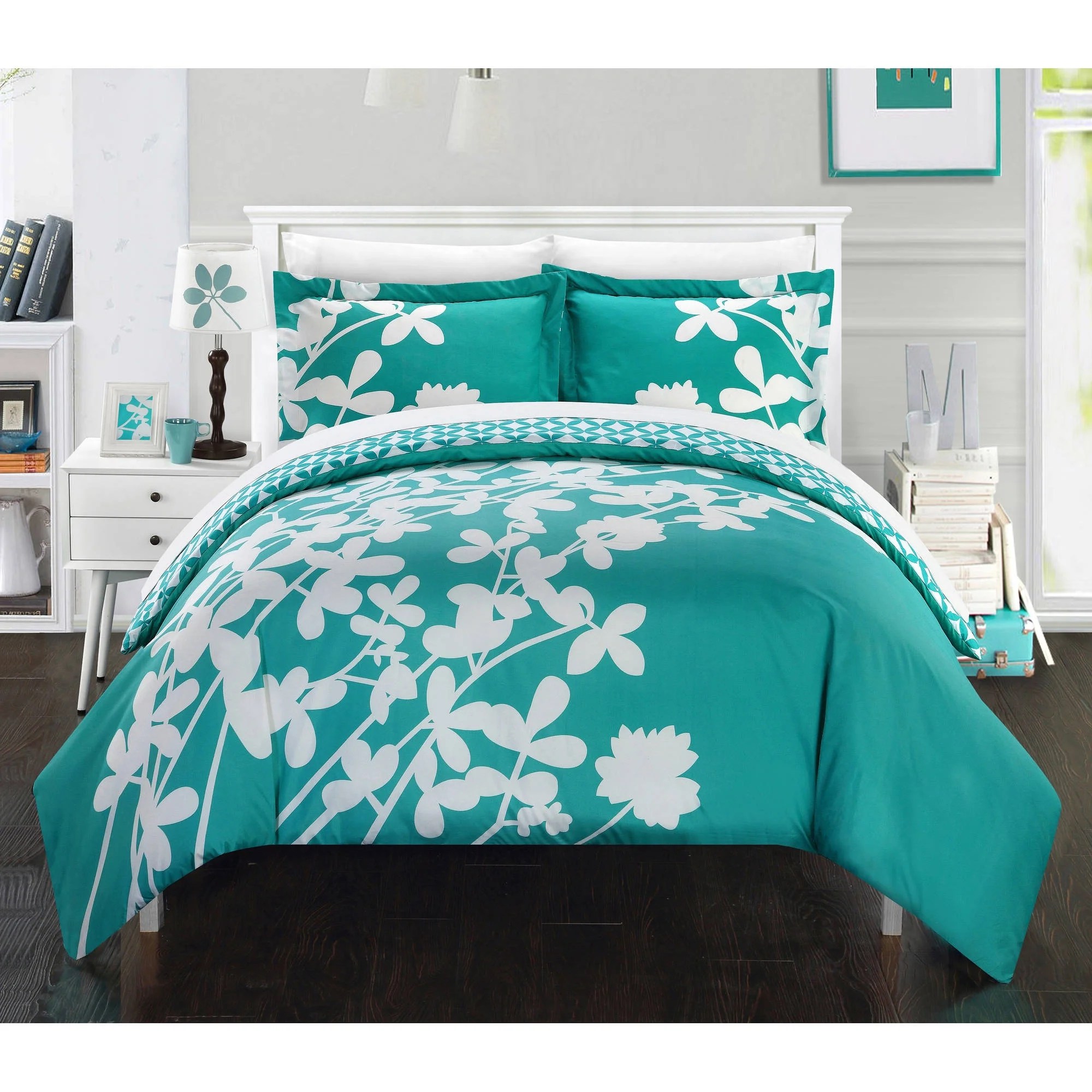 Casa Blanca 3Piece Bedding Floral Duvet Cover Set, King