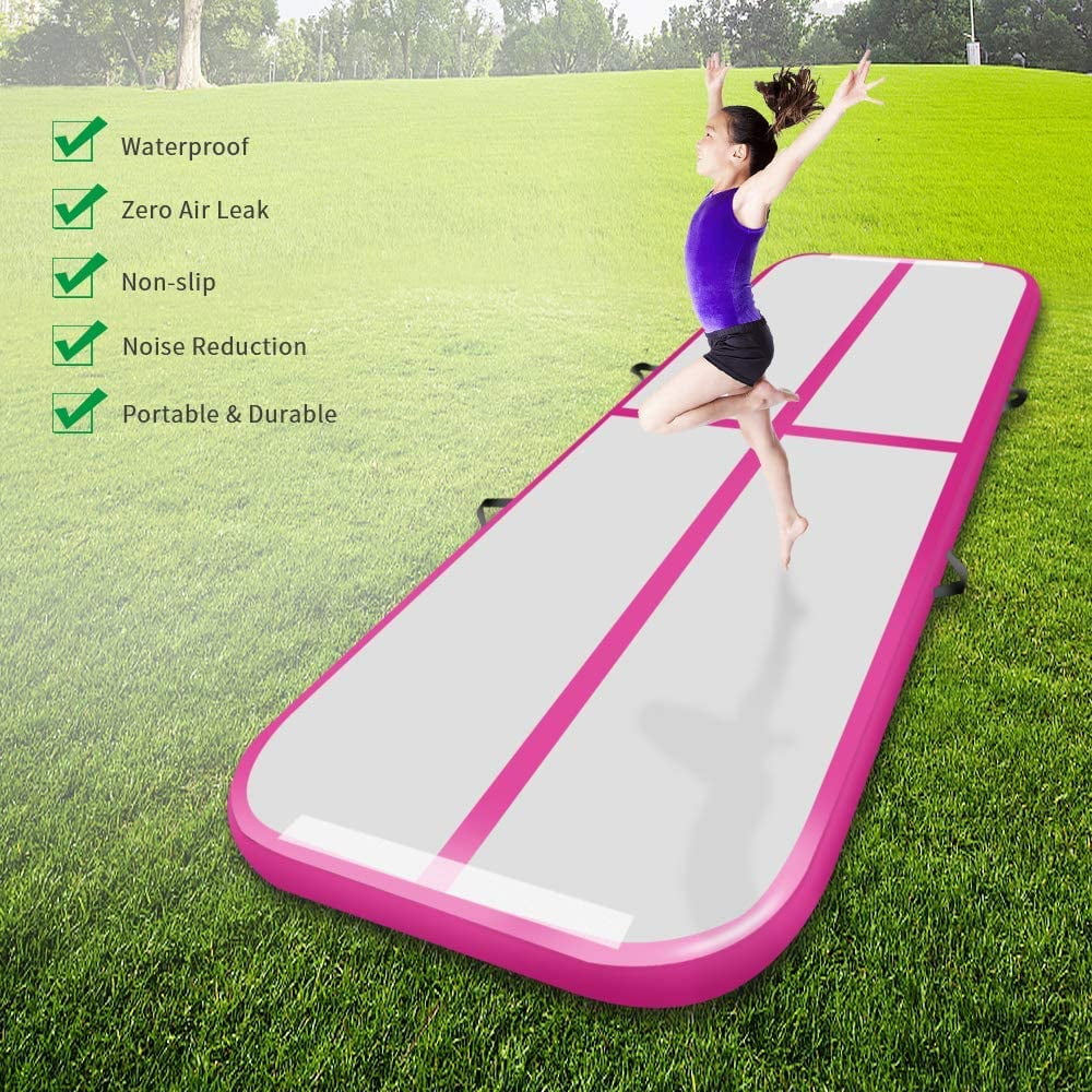 Pink 6m/20ft Inflatable Air Track Tumbling Gymnastic Mat Floor Home