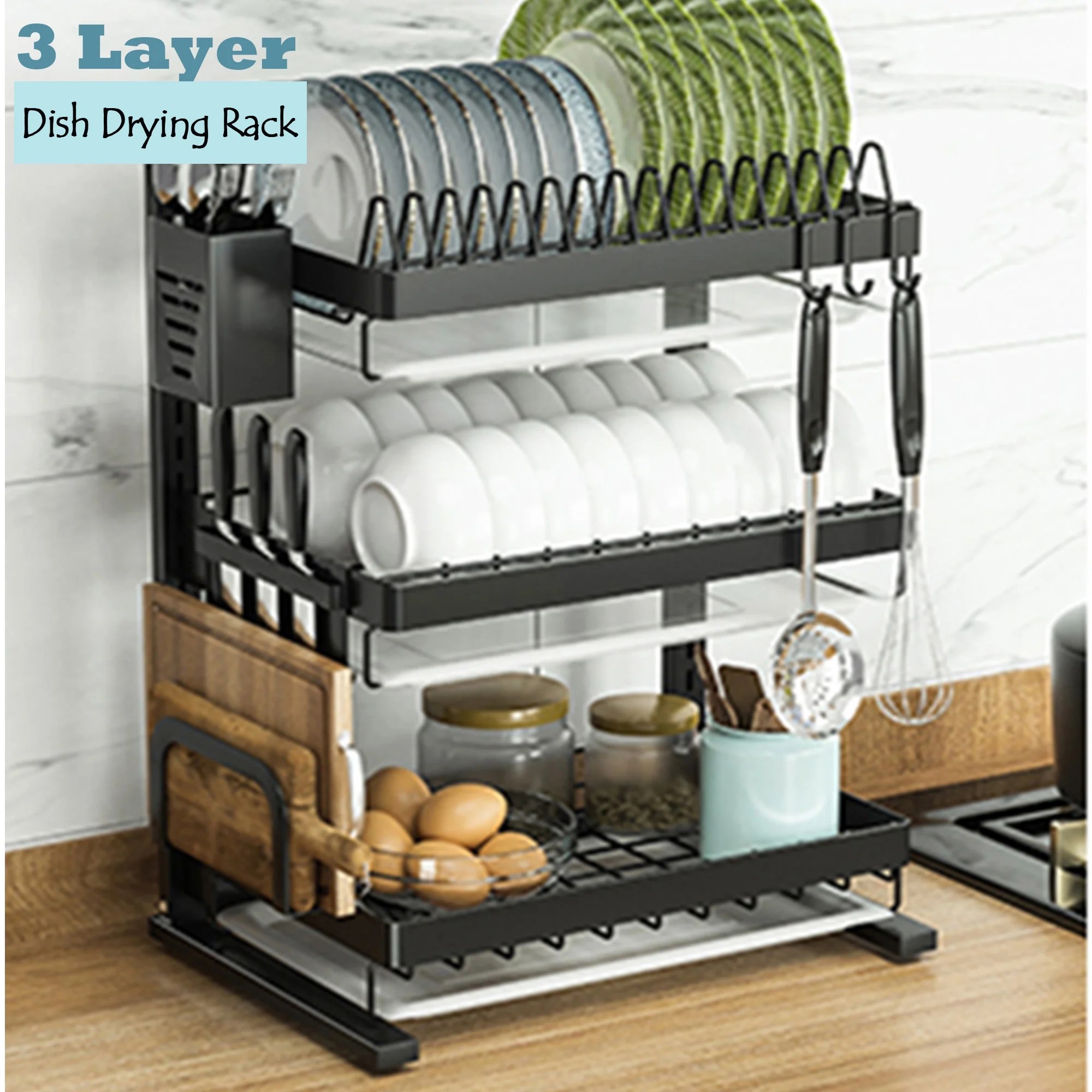 Dish Drainers Racks & Holders Kitchen Storage & Organisation LINFIDITE