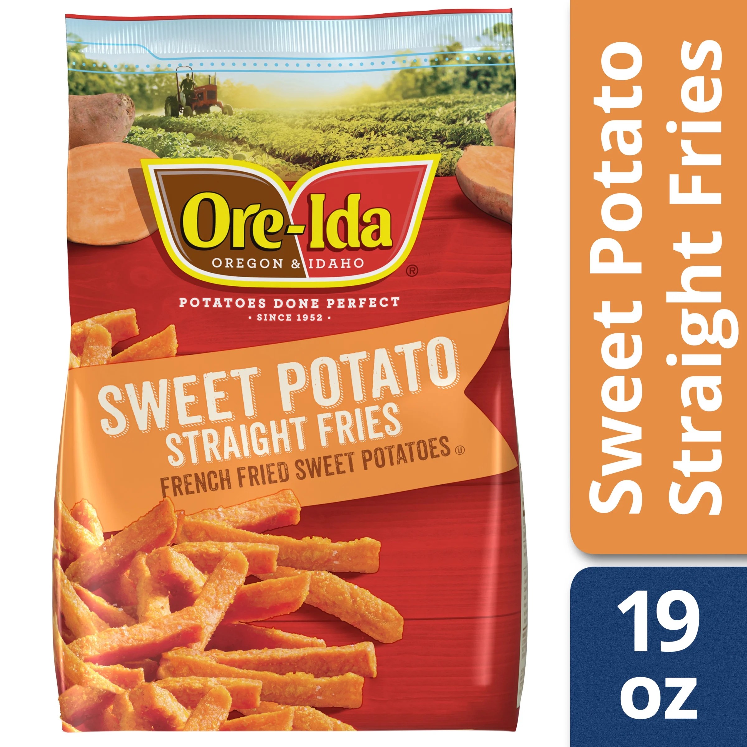 OreIda Straight Cut Sweet Potato Fries, 19 oz Bag