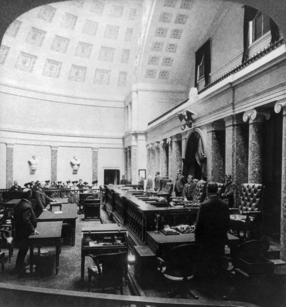 Supreme Court C1904 Nthe Interior Of The US Supreme Court Room In The