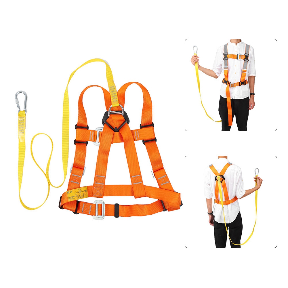 Tebru Fall Protection Harness, Adjustable Fall Protection Belt