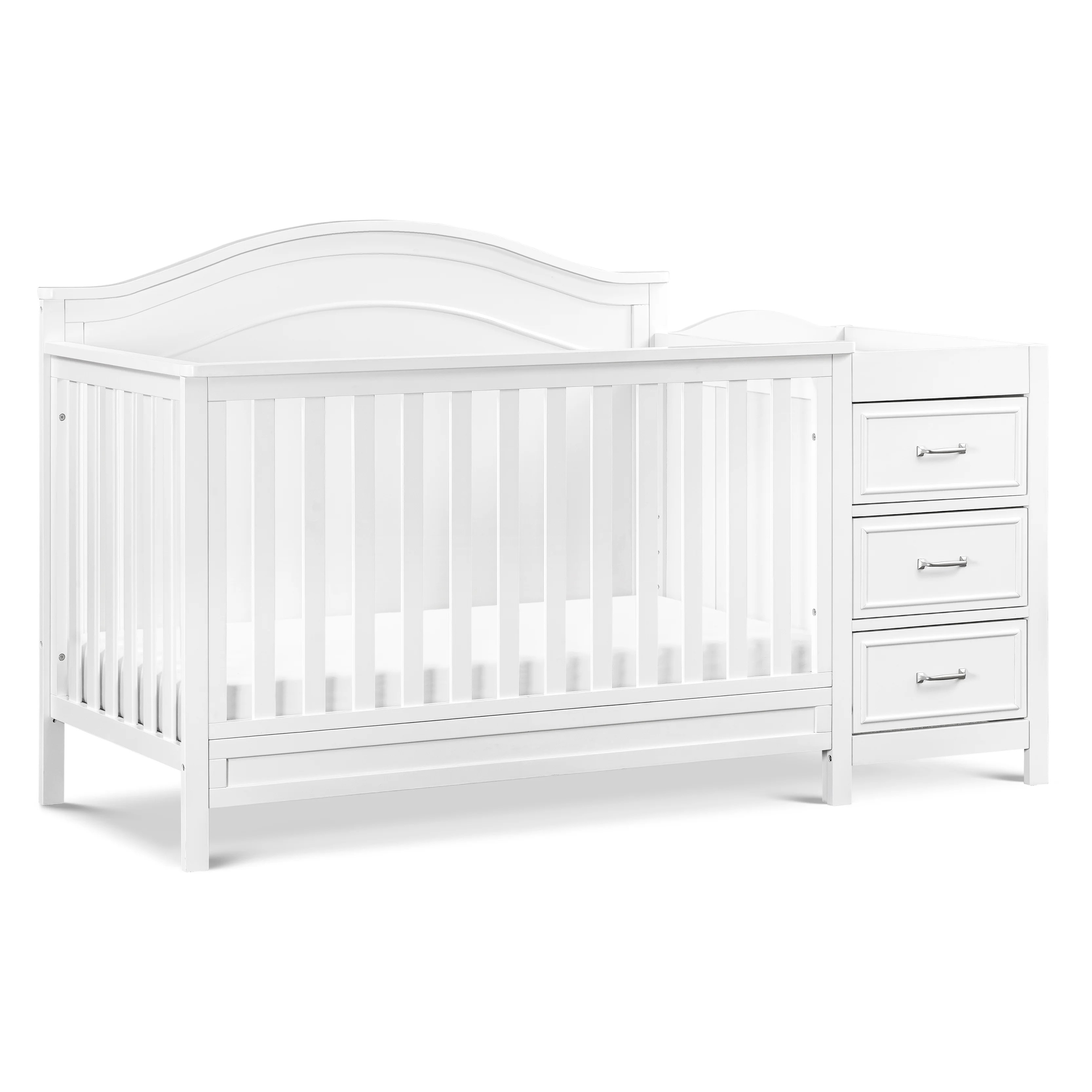 DaVinci Charlie 4in1 Convertible Crib and Changer Combo in White