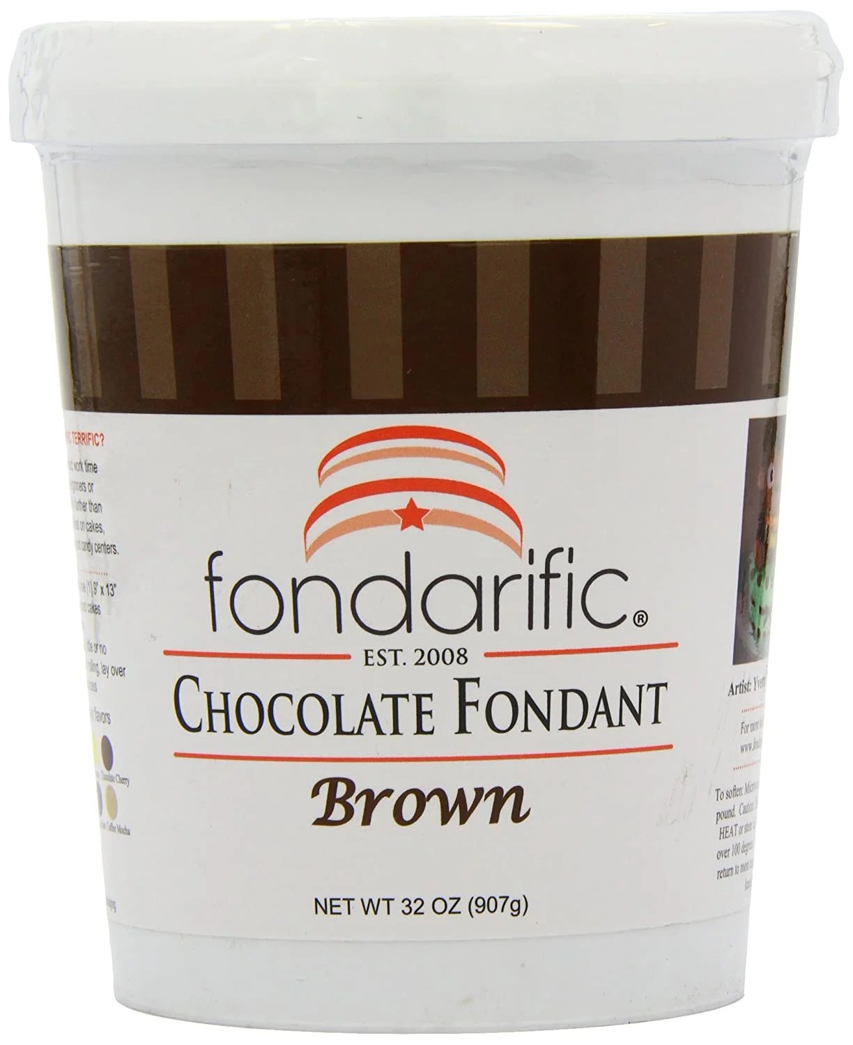 Fondarific Chocolate Fondant Brown, 2Pounds