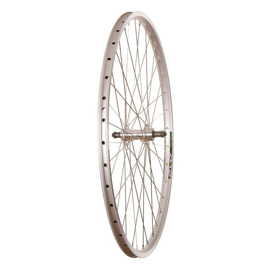 Wheel Shop, Rear 700c Wheel, 36H Silver Alloy Double Wall Evo E Tour 19