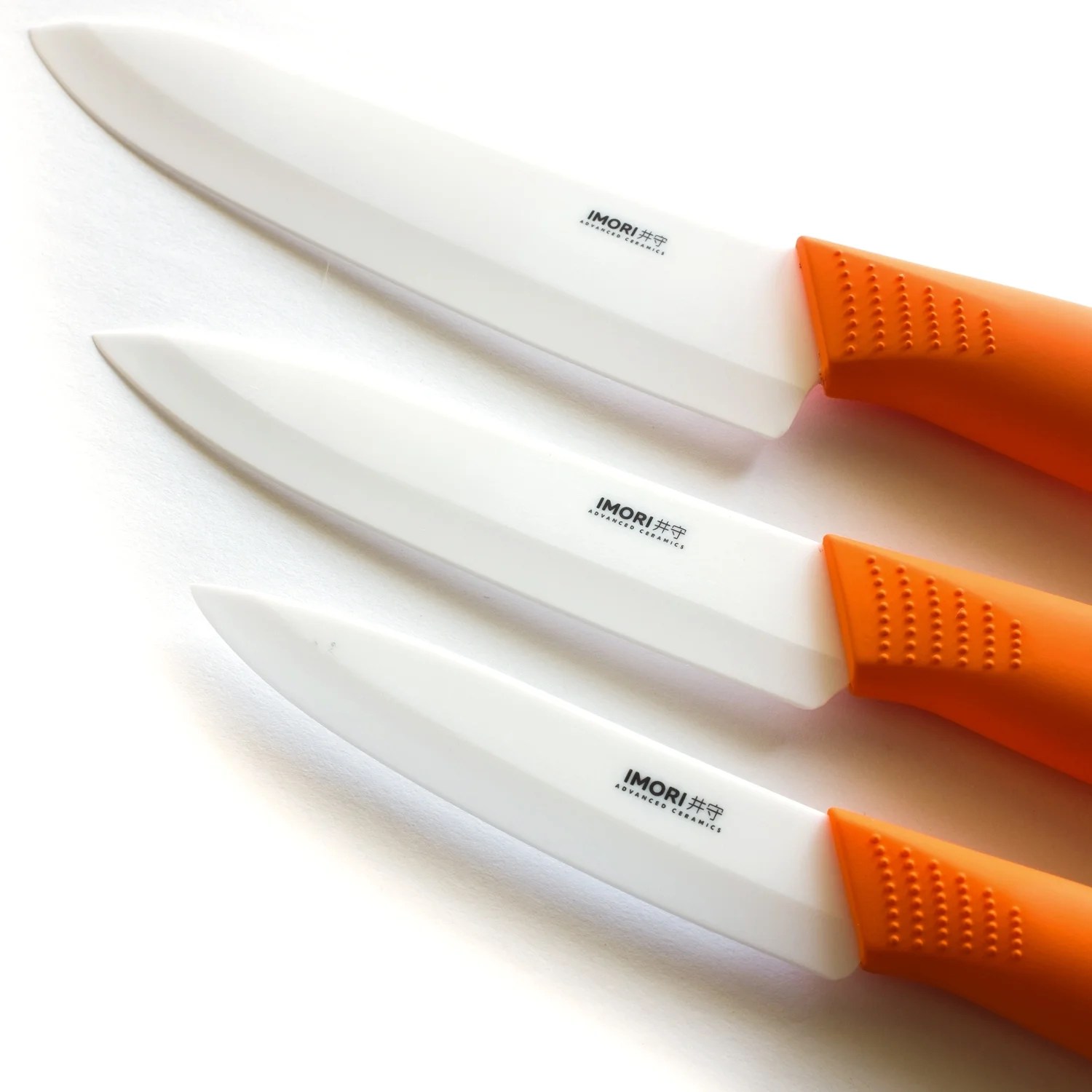 Best Chef Rated Ceramic Knife Set by IMORI 3 Super Sharp Blades w