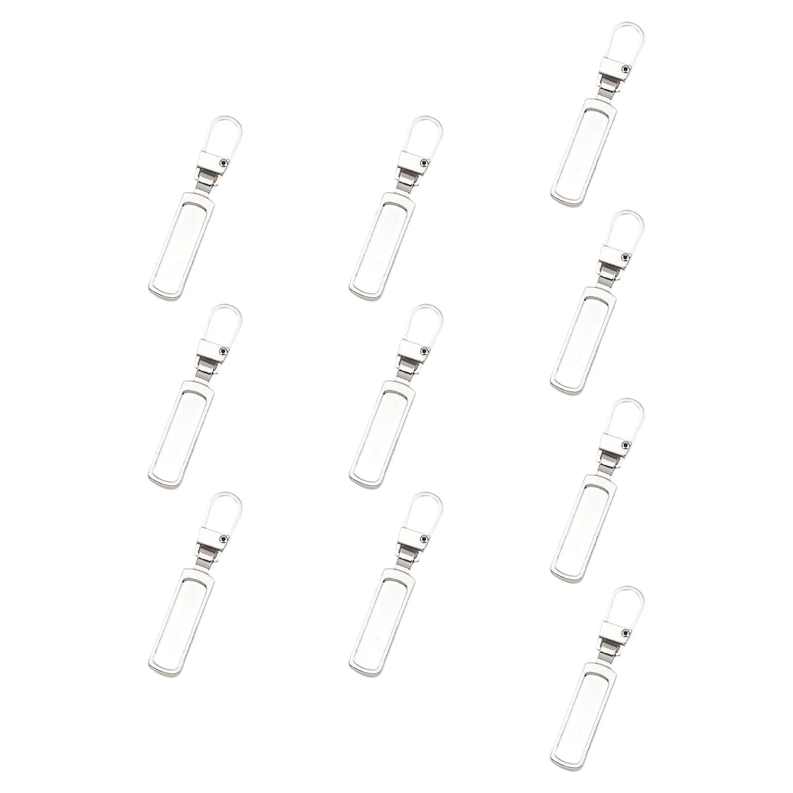 10Pcs Metal Zipper Heads Replace Sewing Accessories Fasteners Handle