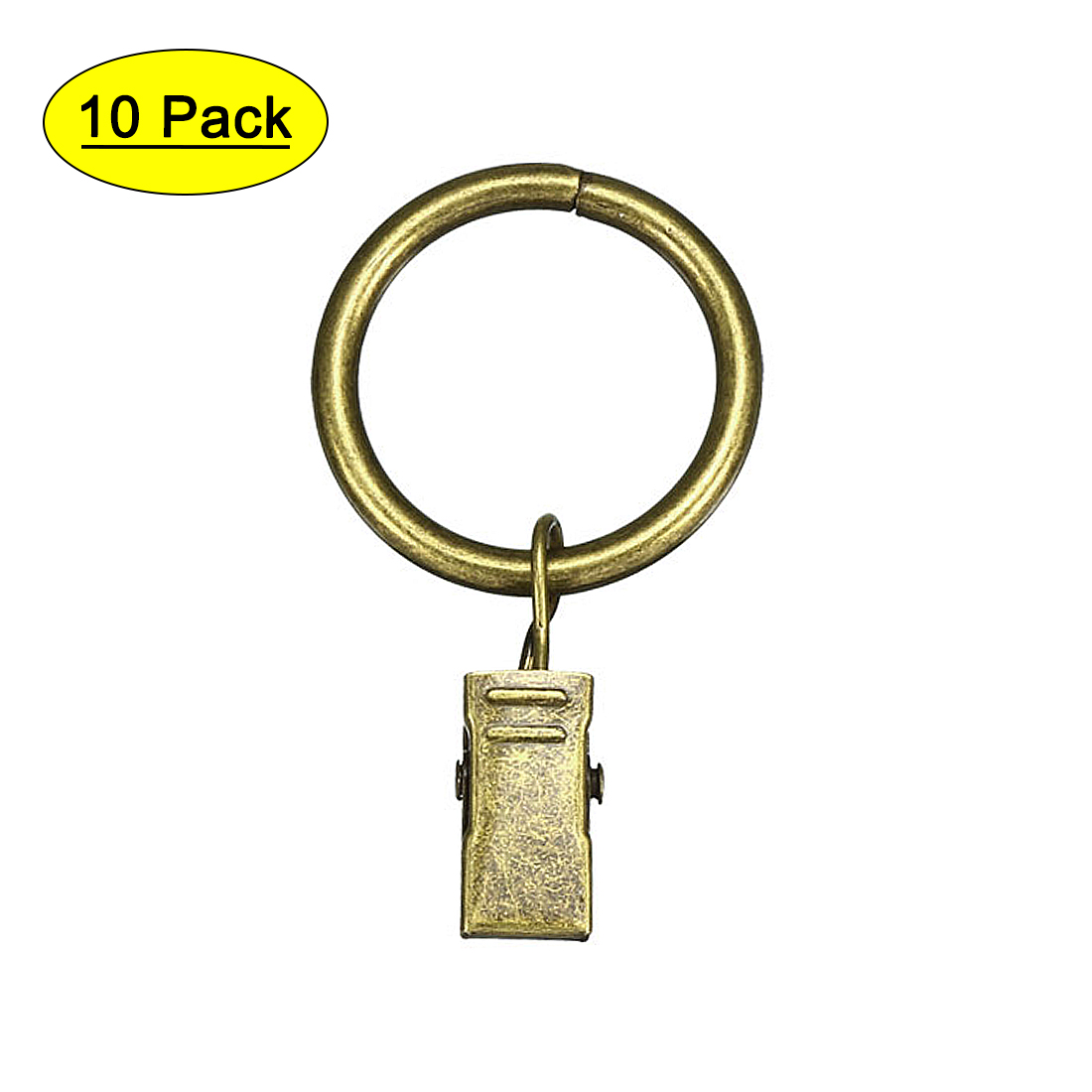 10 Pack Curtain Clips Rings Strong Metal Drapery Shower Curtain Ring w
