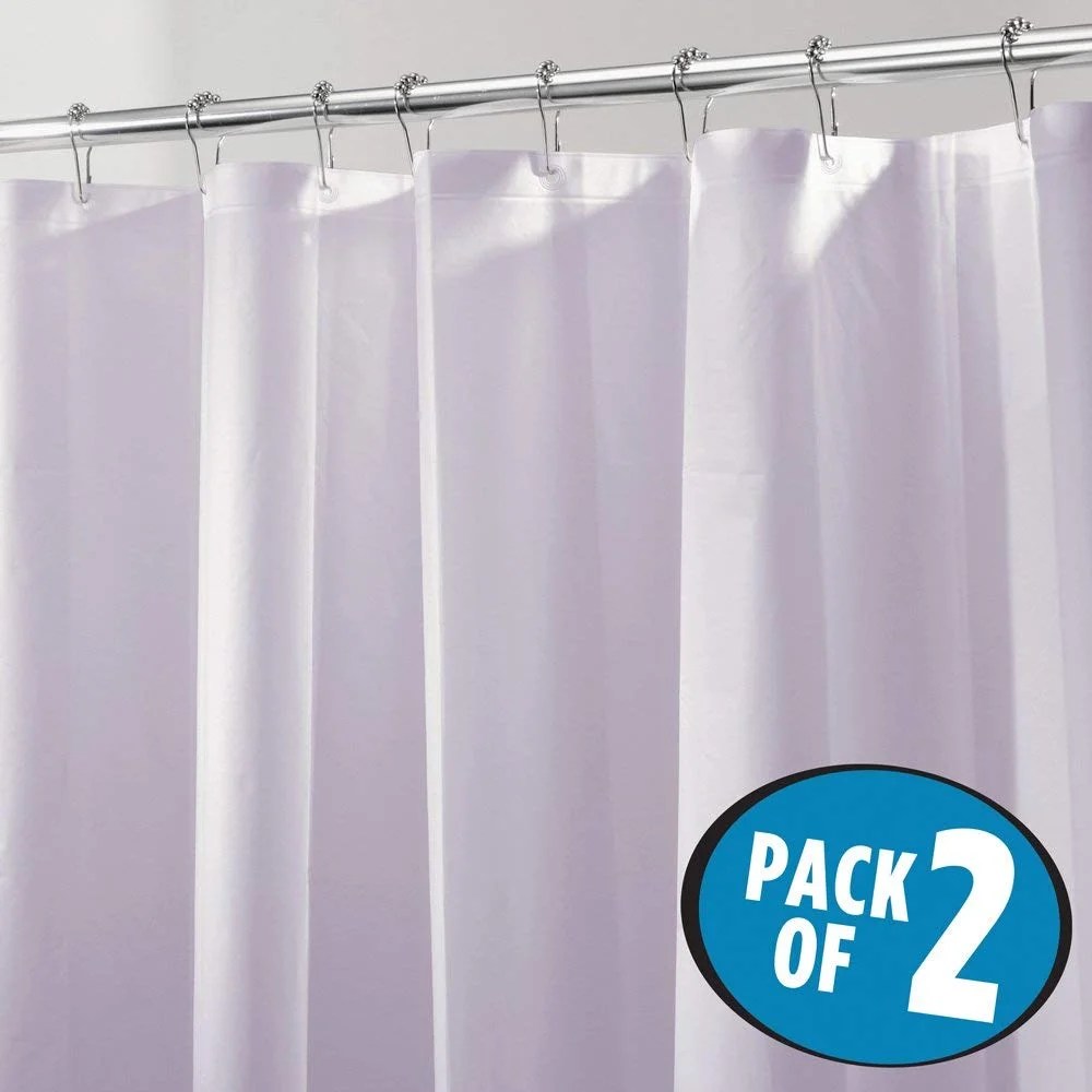 mDesign Mildew Free PEVA 3 Gauge Shower Curtain Liner 72 x