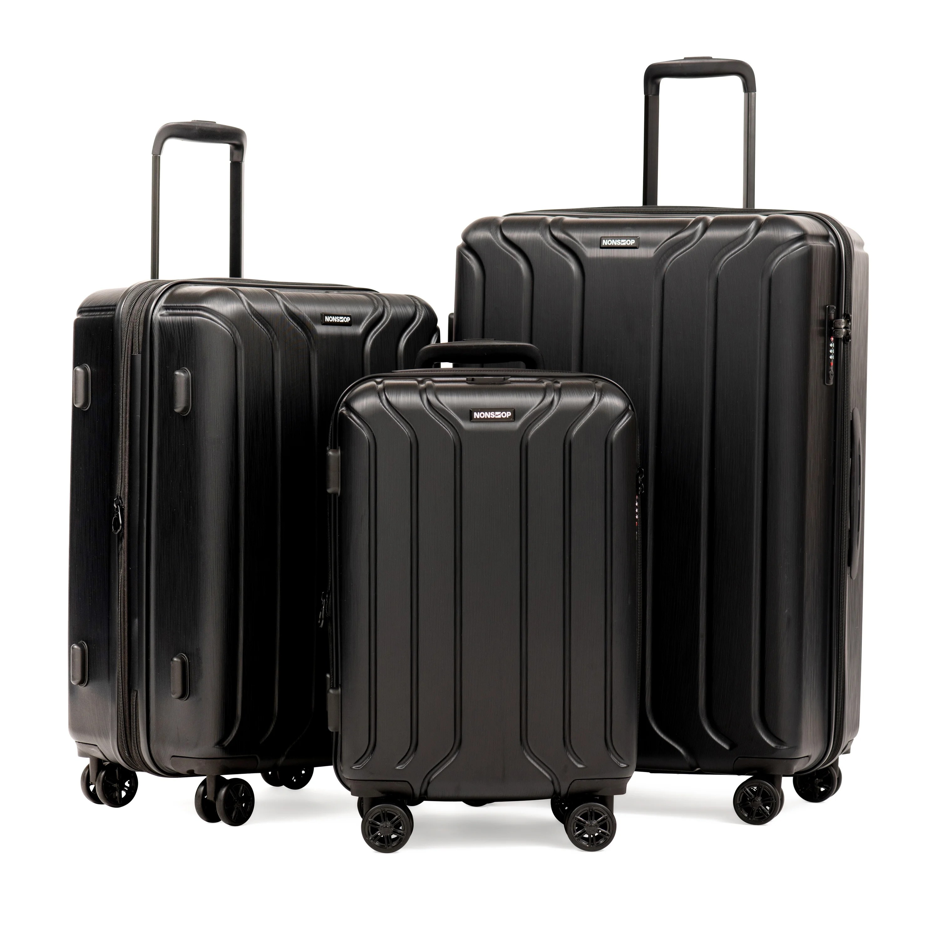 NONSTOP NEW YORK Luggage Expandable Spinner Wheels hard side shell