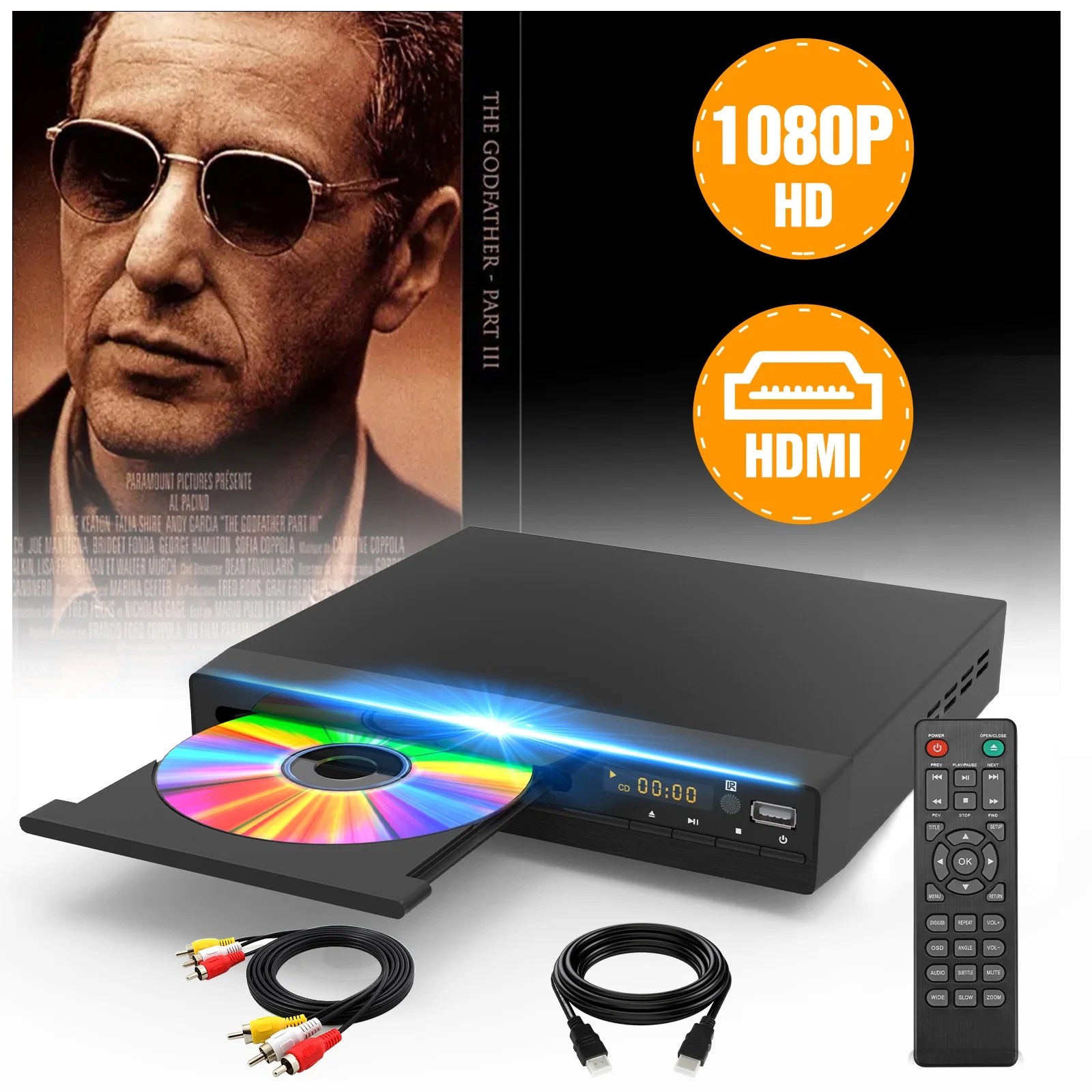 DVD Players HDMI DVD CD Player for Smart TV Compact DVD Player for Home