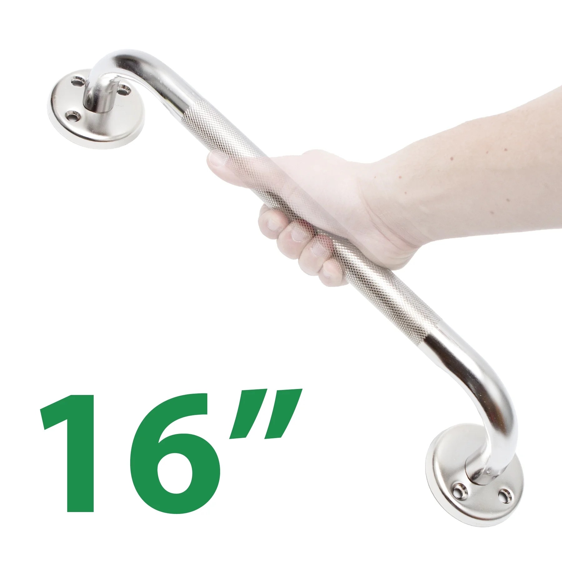 PCP Chrome Plated Grab Bar, Made in USA, Chrome, 16 inches