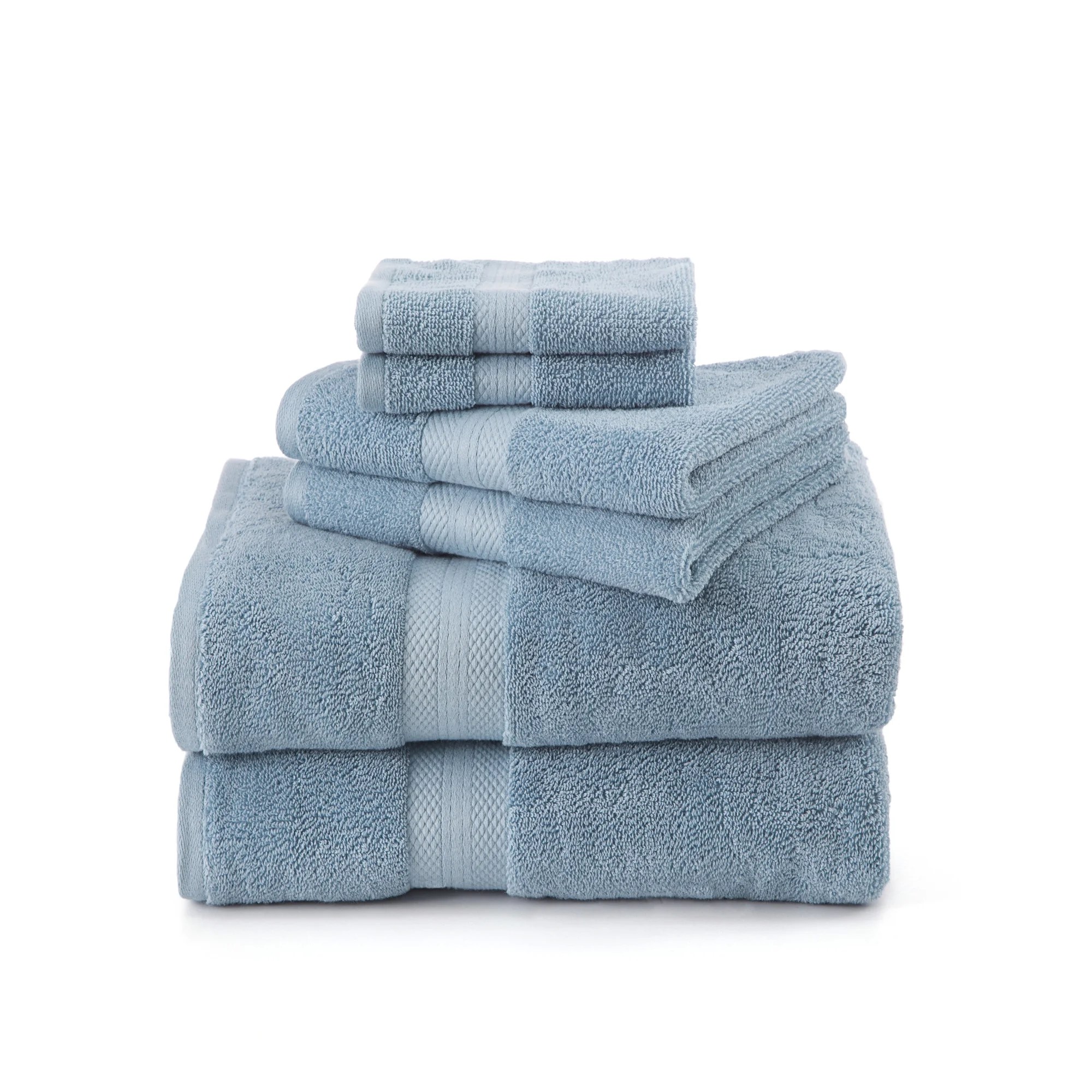Absorbent 6 Piece Aqua Marine Towel Set