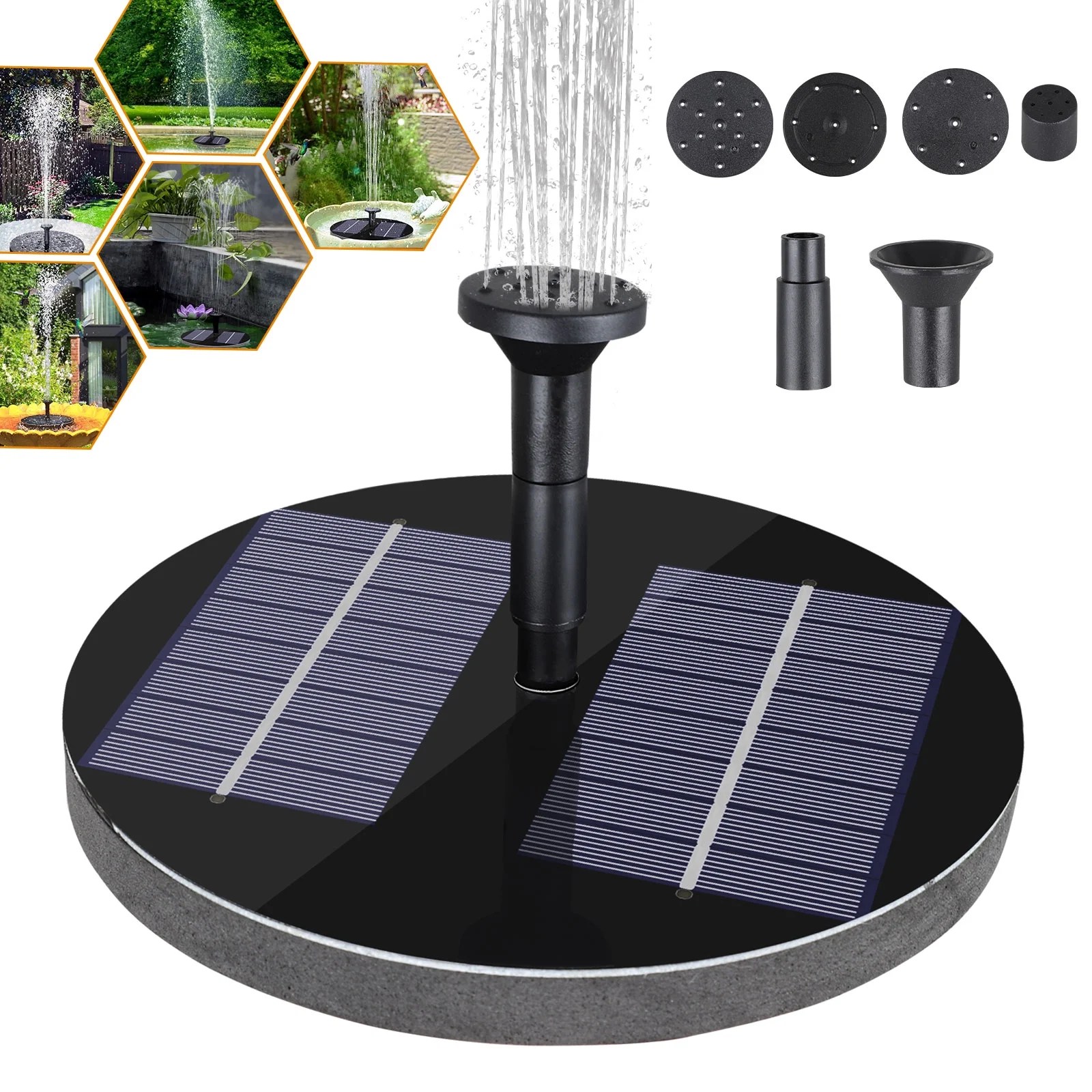 EEEkit Solar Fountain, 1.4W Solar Powered Bird Bath Fountain Pump