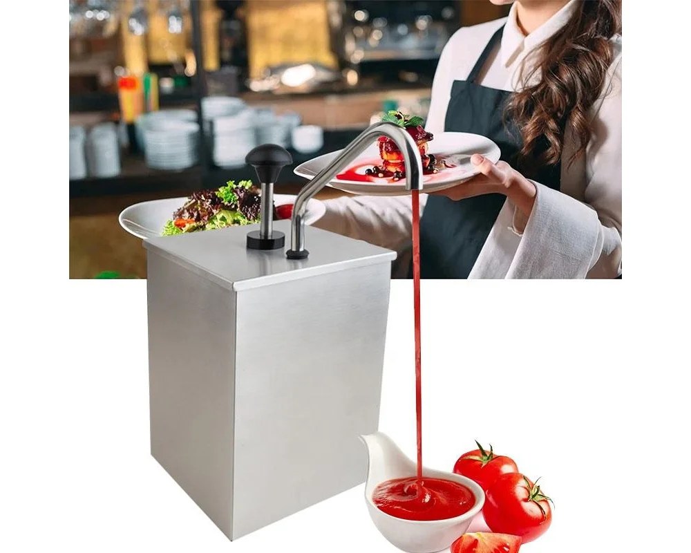 INTSUPERMAI Jam Sauce Dispenser Catering Kitchen Ketchup Condiment Pump