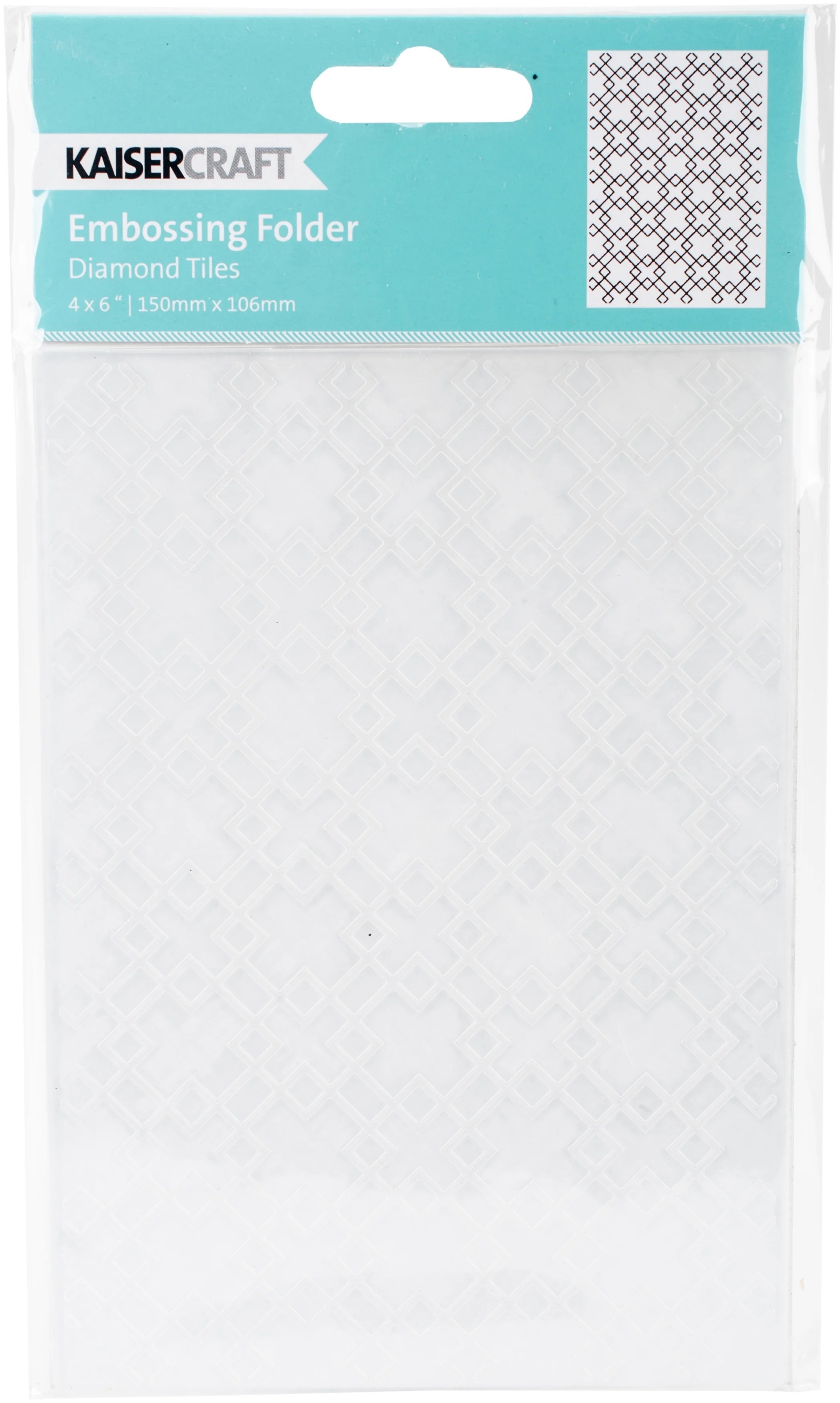 Kaisercraft Embossing Folder 4"X6"Diamond Tiles