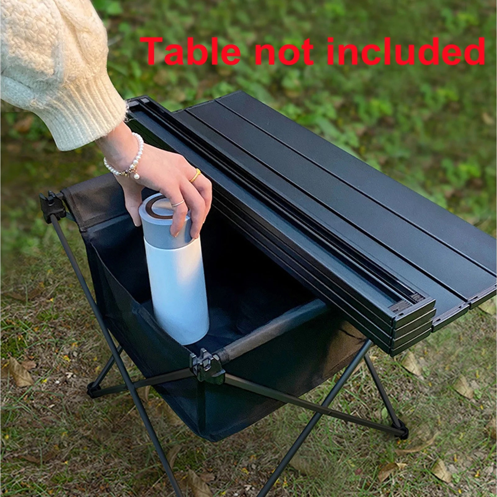 Lingouzi Folding Camping Table Portable Camping Side Tables With