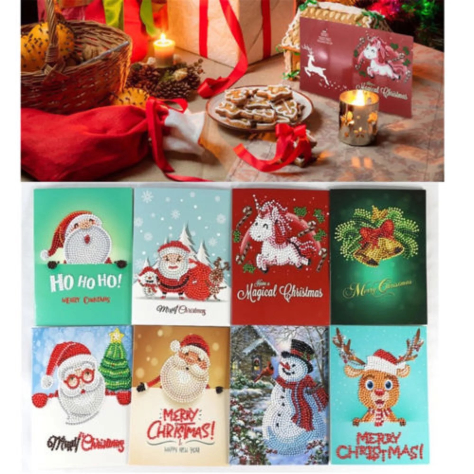 Fashion 5D DIY Diamond Painting Christmas Cards 5X7 Personalized