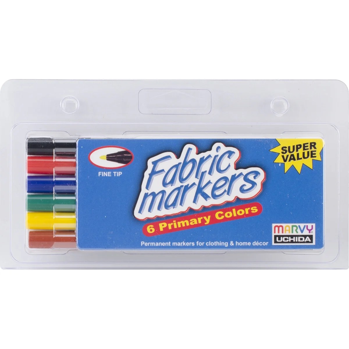 Fabric Markers Fine Tip 6/PkgPrimary Walmart Canada