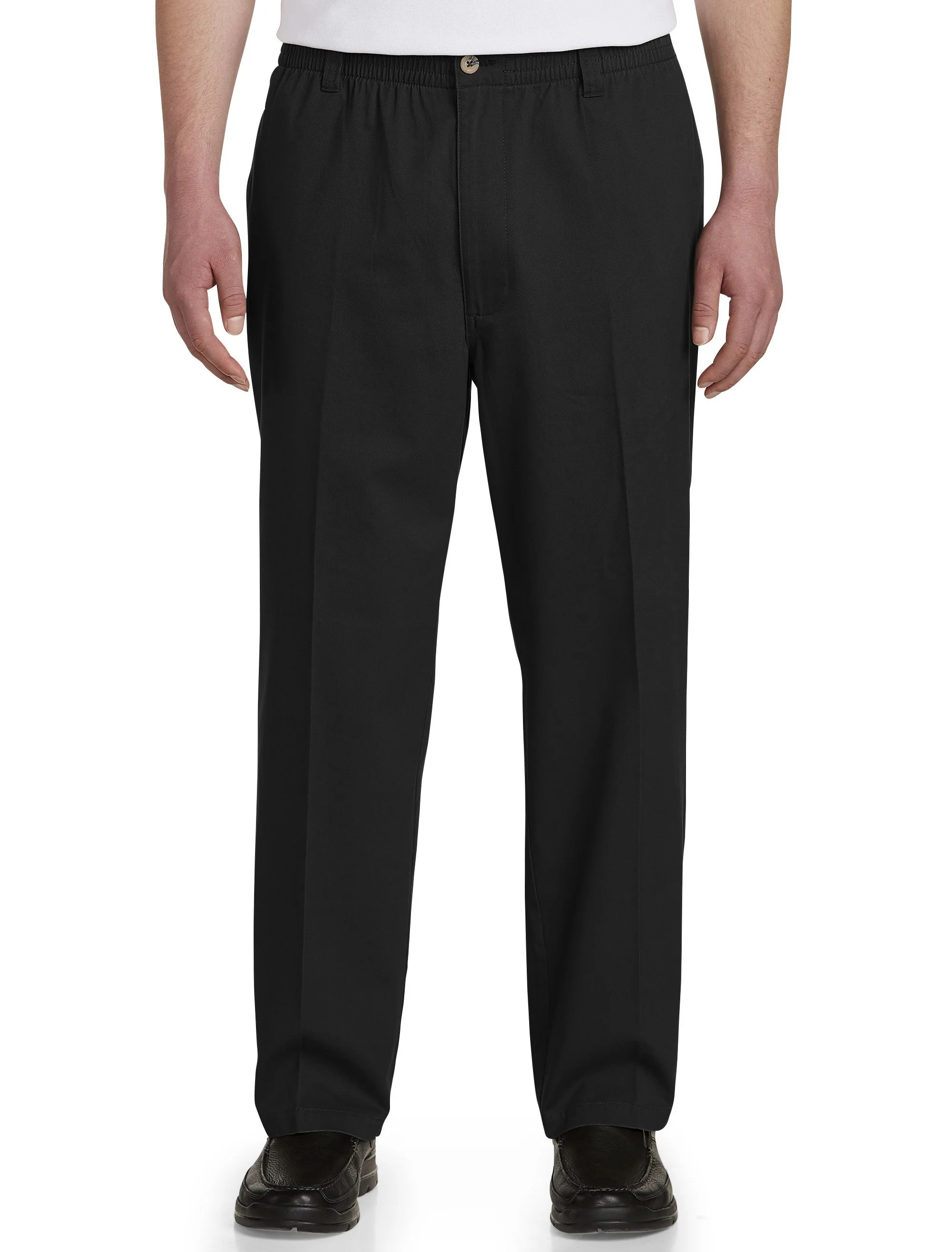 Men's Big & Tall Harbor Bay ElasticWaist Twill Pants Unhemmed