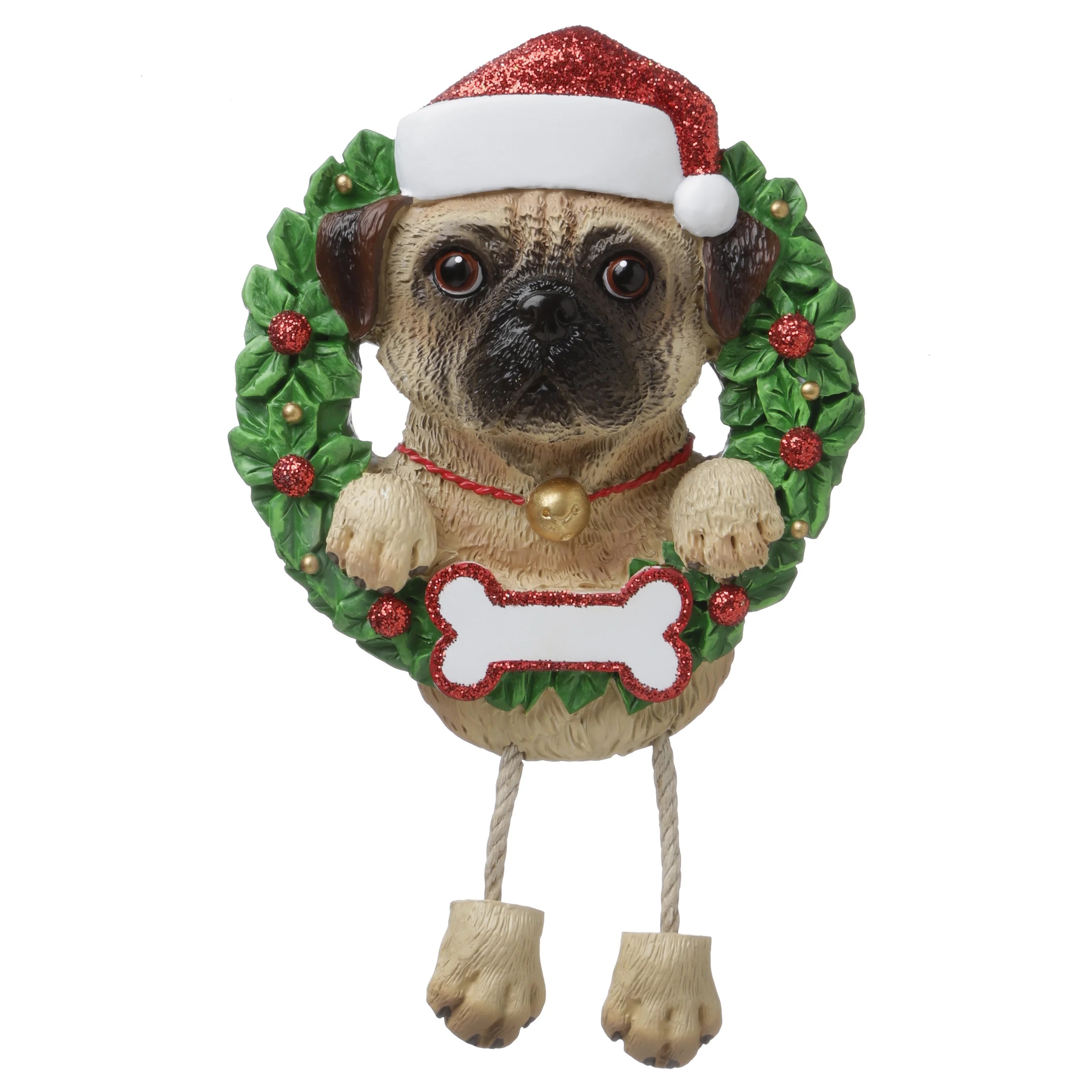 PURE BREEDS PUG Personalized Christmas Tree Ornament DOITYOURSELF