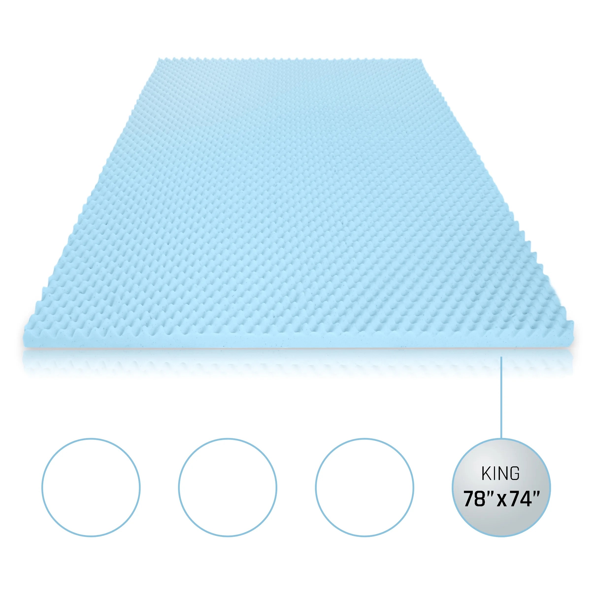 Milliard 2in. Egg Crate Gel Memory Foam Mattress Topper King