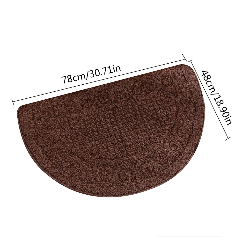 Retro Half Round Entrance Door Mat Polypropylene Floor Mats Household Entrance Bathroom Door Non