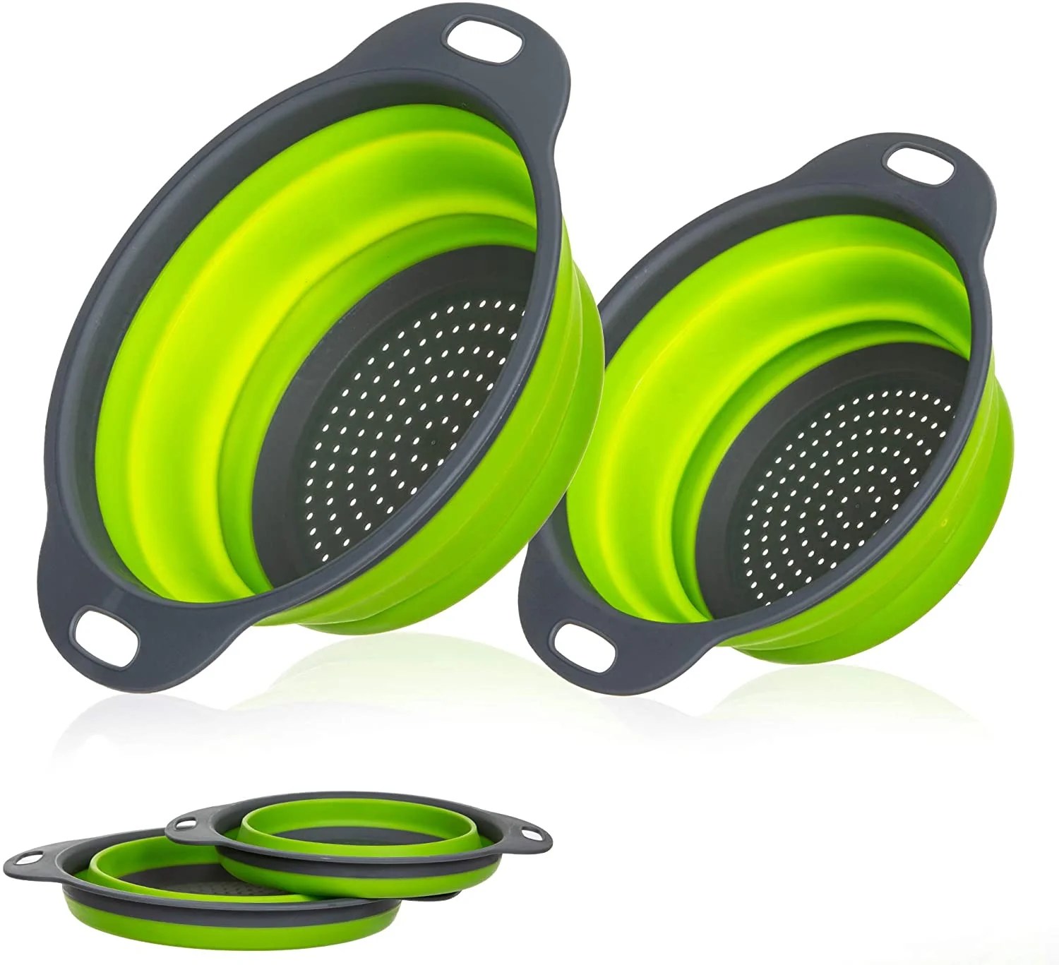 Kitchen Foldable Silicone Strainer,Bonison Collapsible Colander with