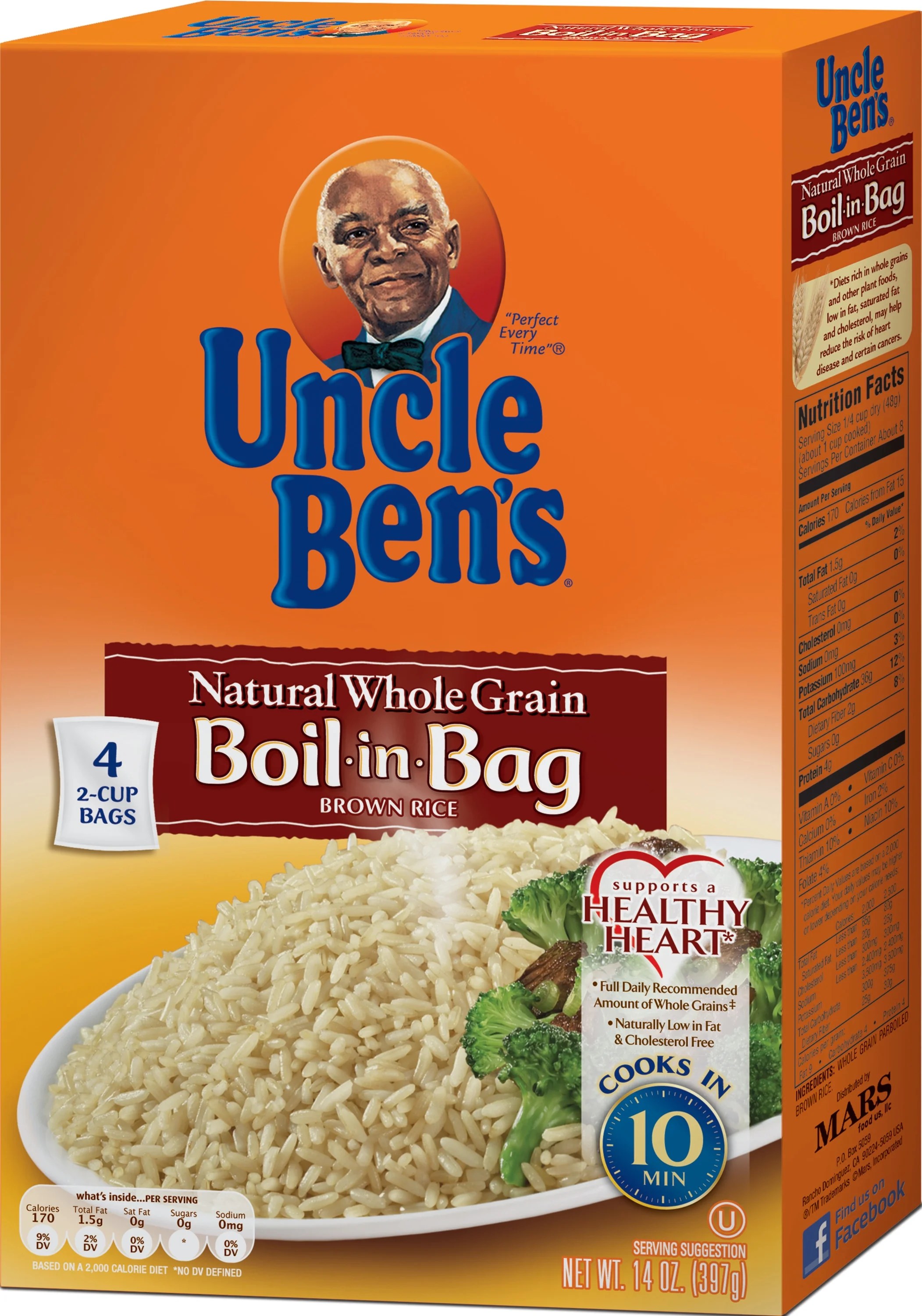 UNCLE BEN'S BoilinBag Whole Grain Brown Rice, 14oz