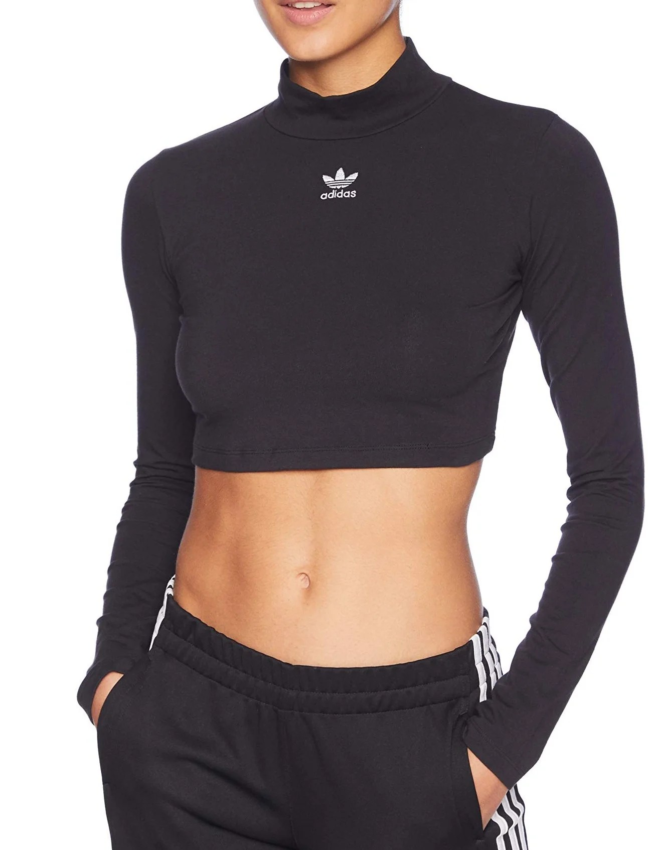 Adidas Tops & Blouses Womens Top Deep Cropped Turtleneck