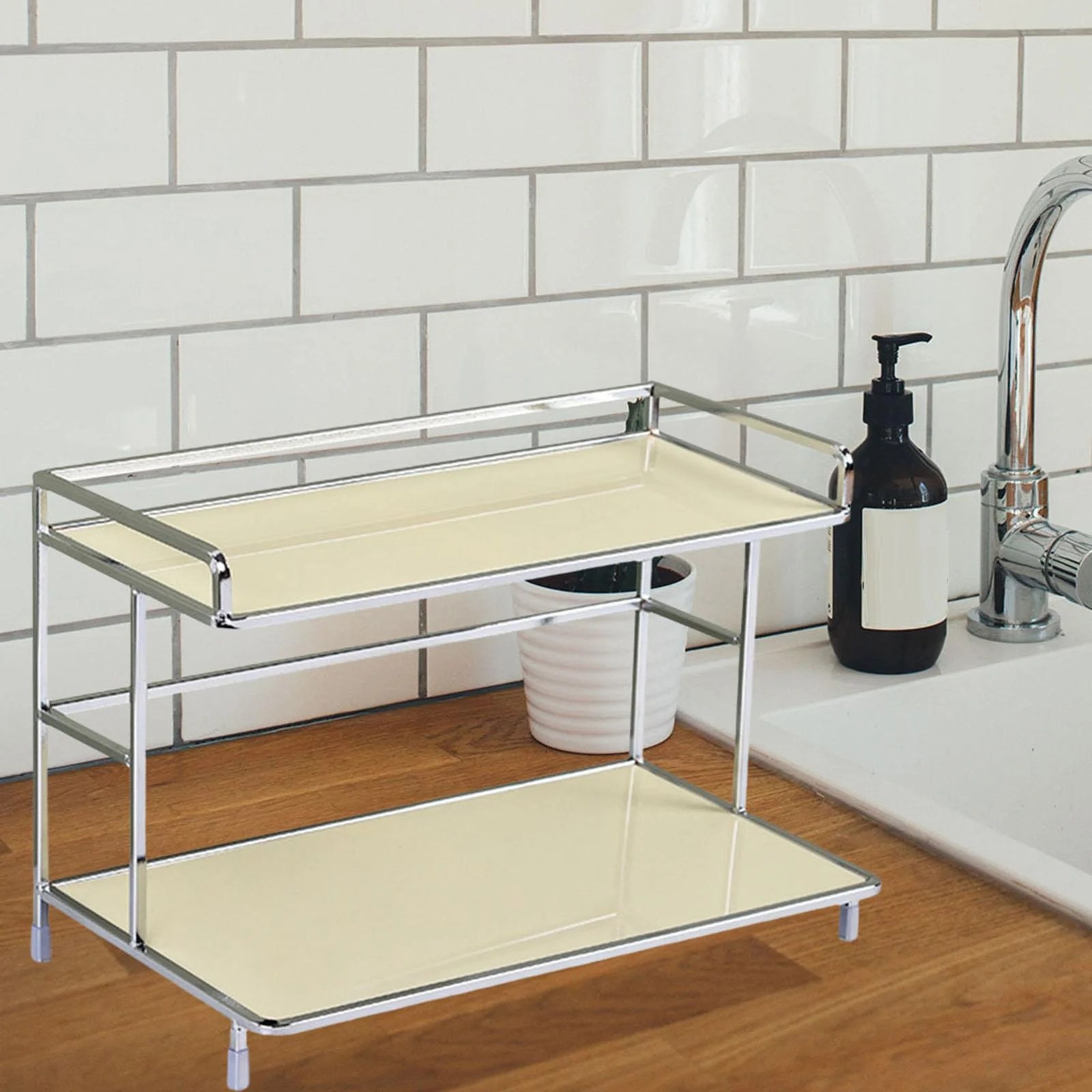 2 Tier Spices Rack Organizer Bathroom Tray Small Storage Rack Bathroom